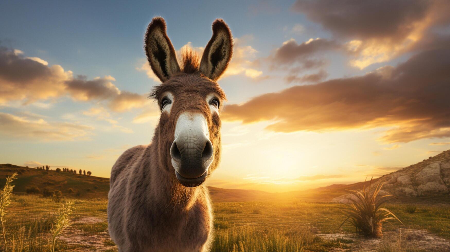 AI generated donkey high quality image photo