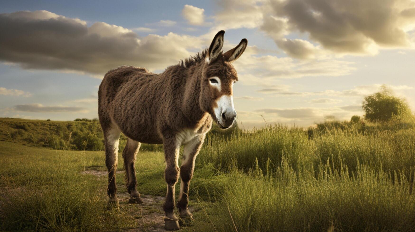 AI generated donkey high quality image photo