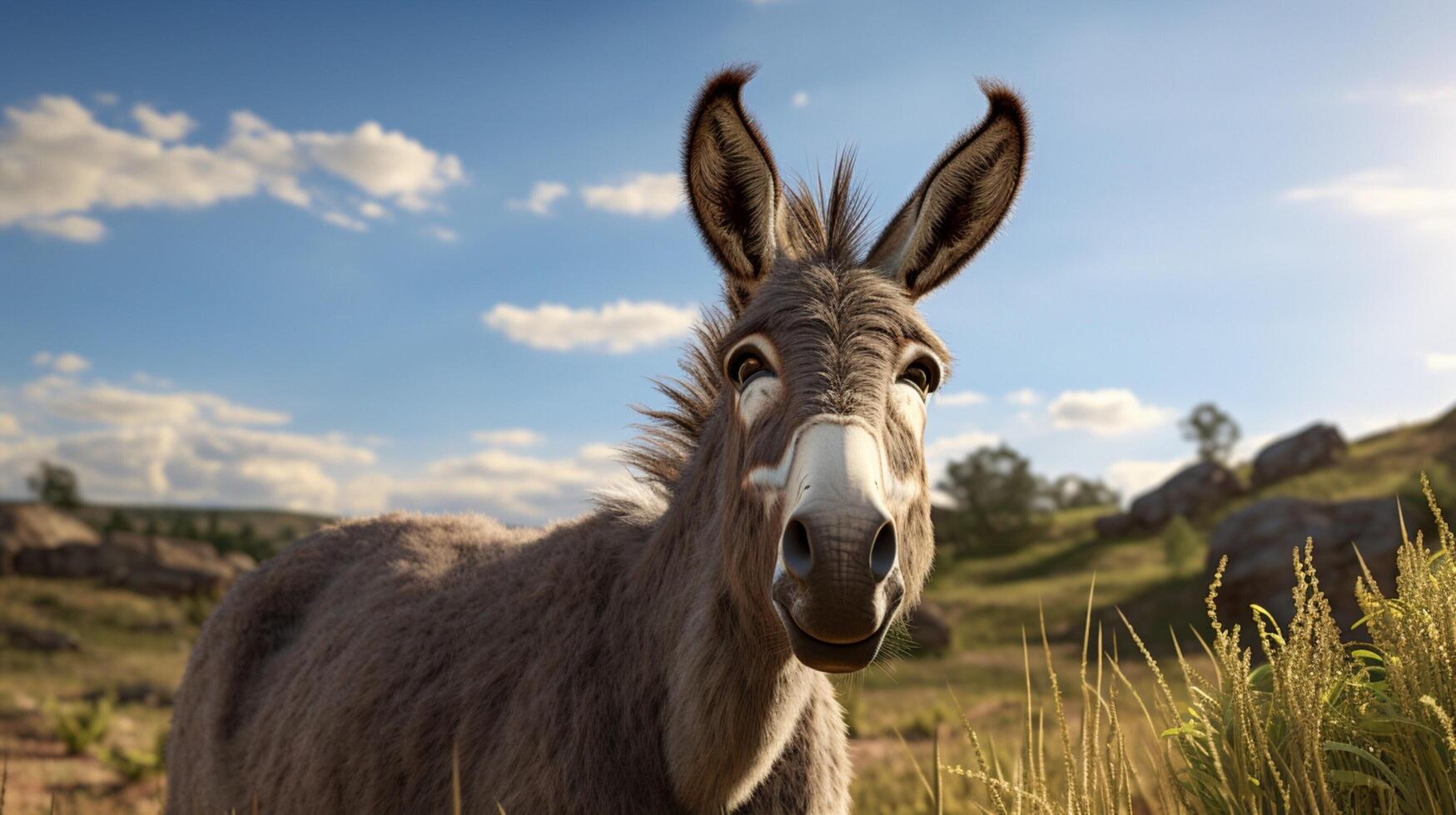 AI generated donkey high quality image photo