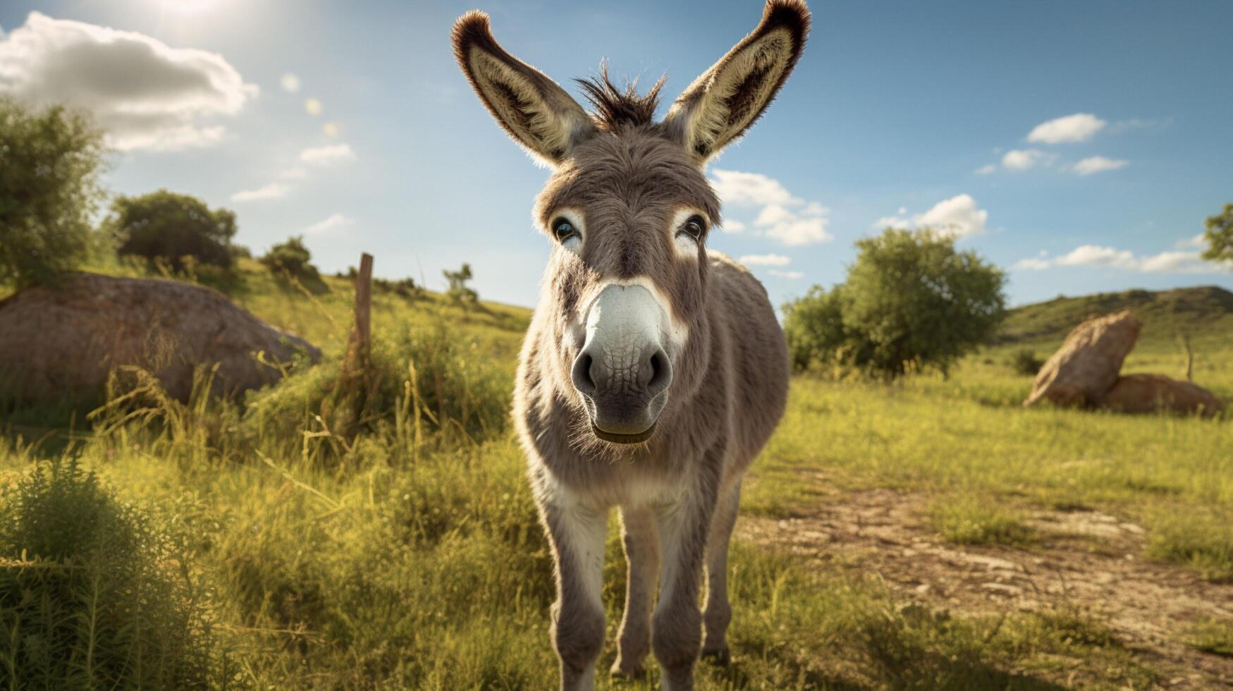 AI generated donkey high quality image photo