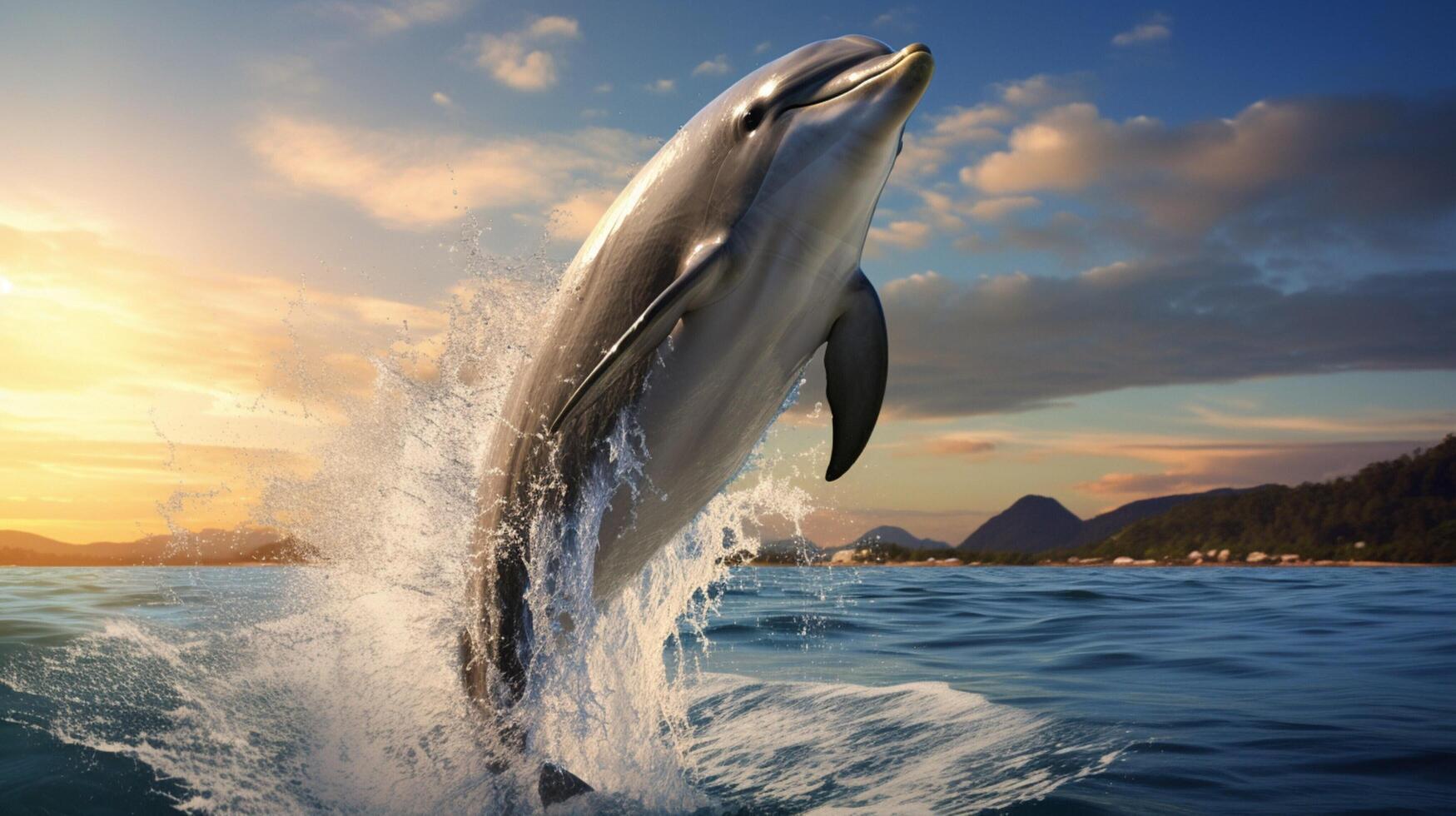 AI generated dolphine high quality image photo