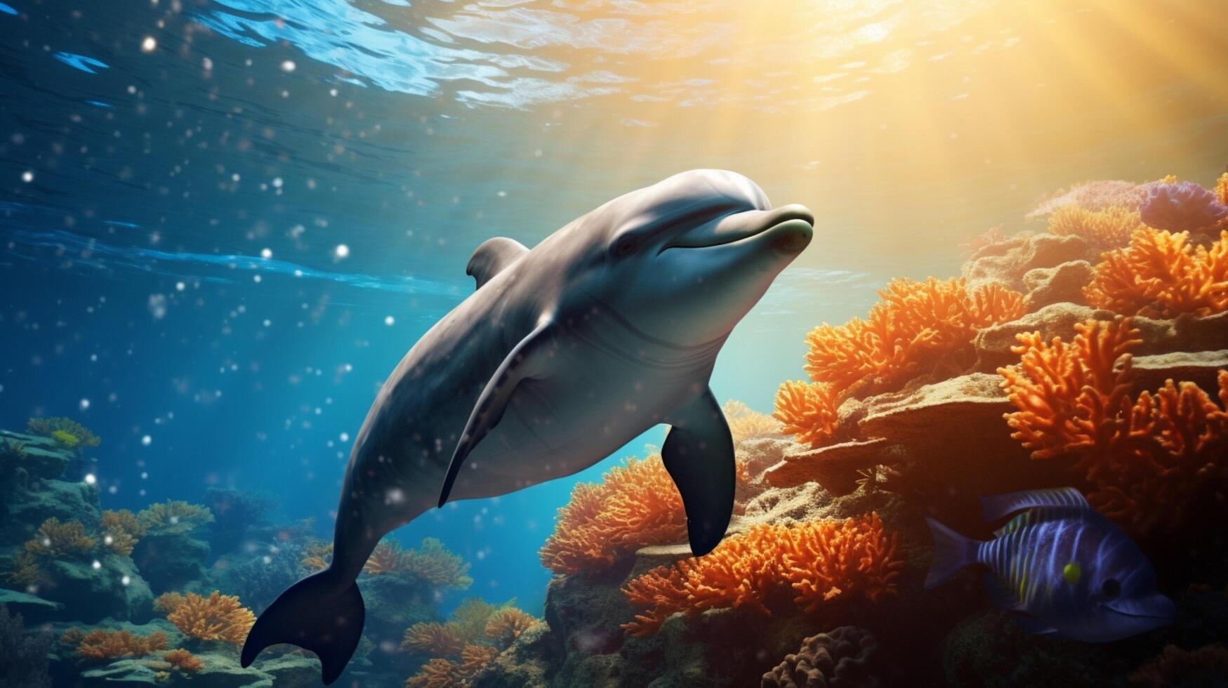 AI generated dolphine high quality image photo