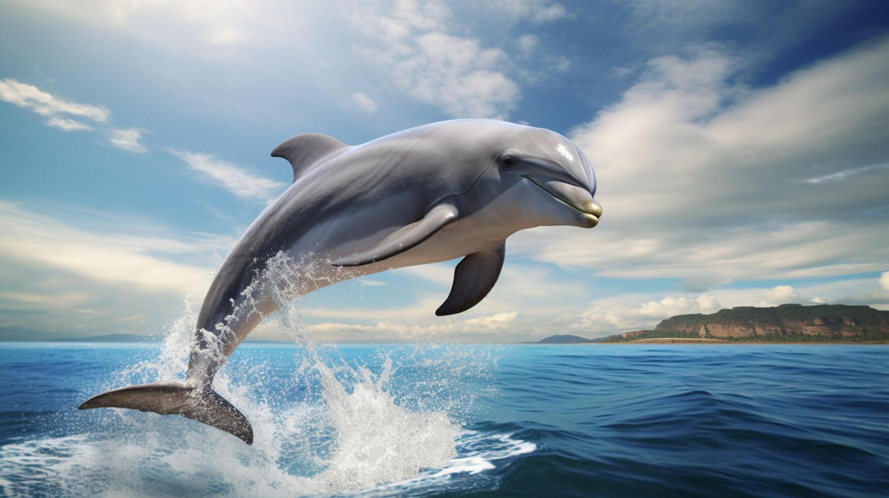 AI generated dolphine high quality image photo