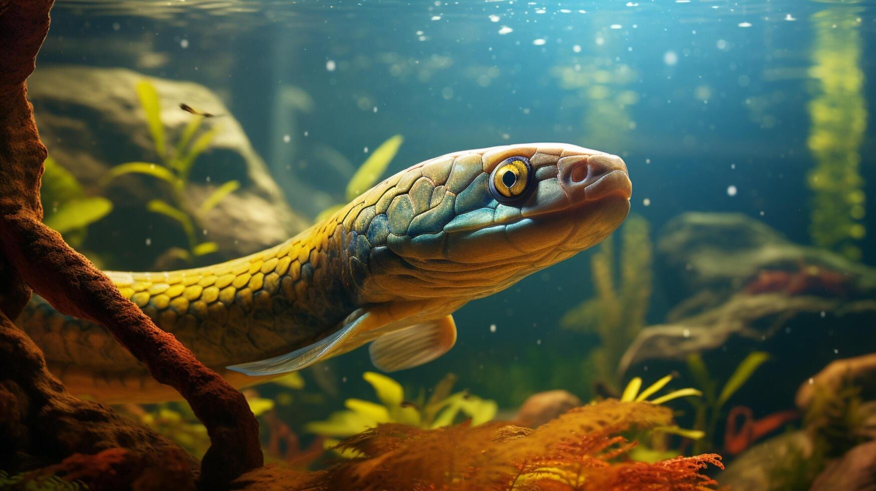 AI generated eel high quality image photo