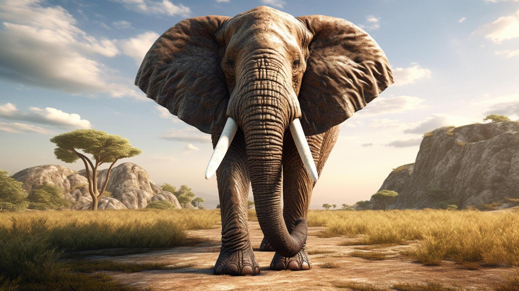 AI generated elephant high quality image photo