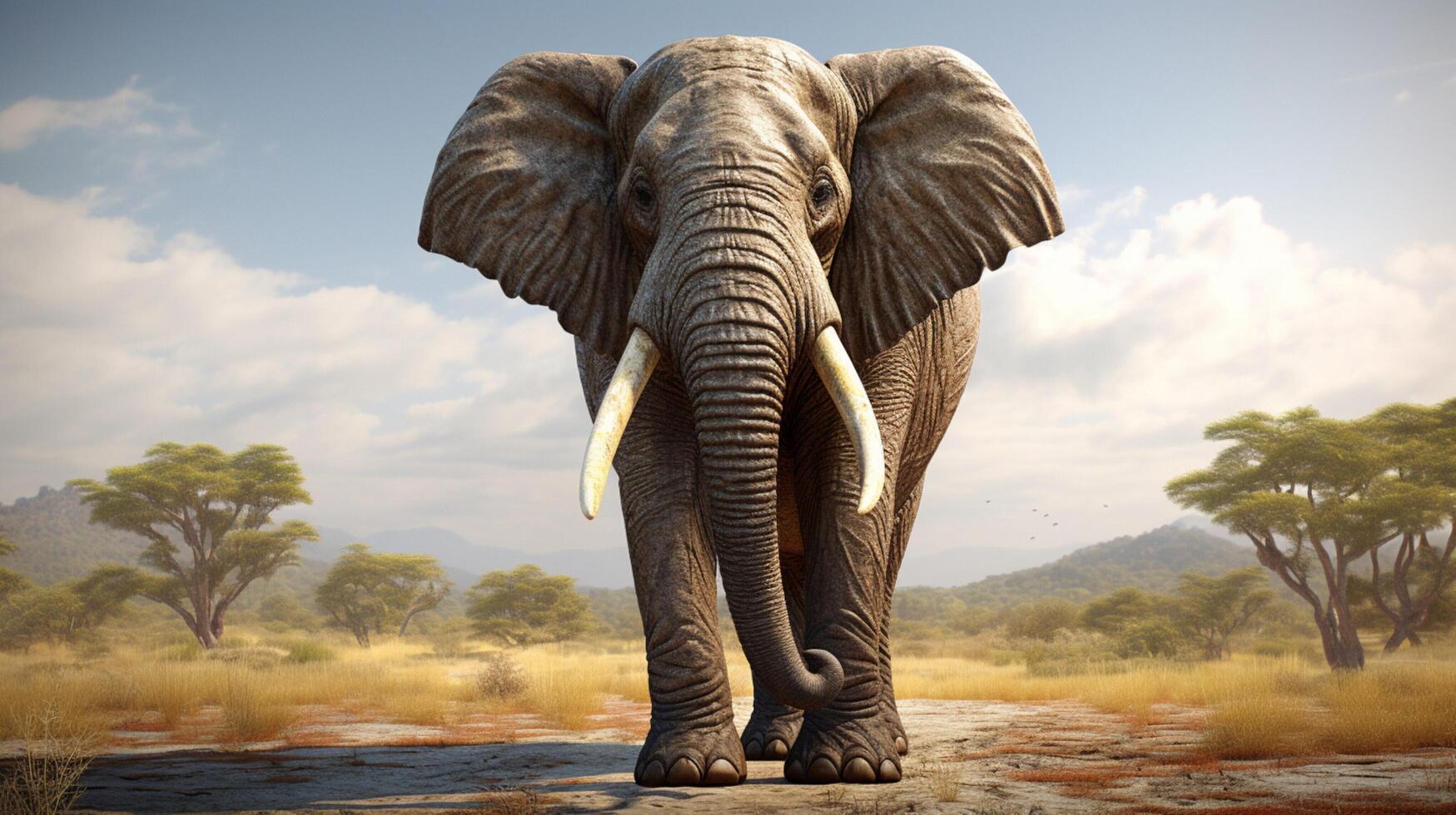 AI generated elephant high quality image photo