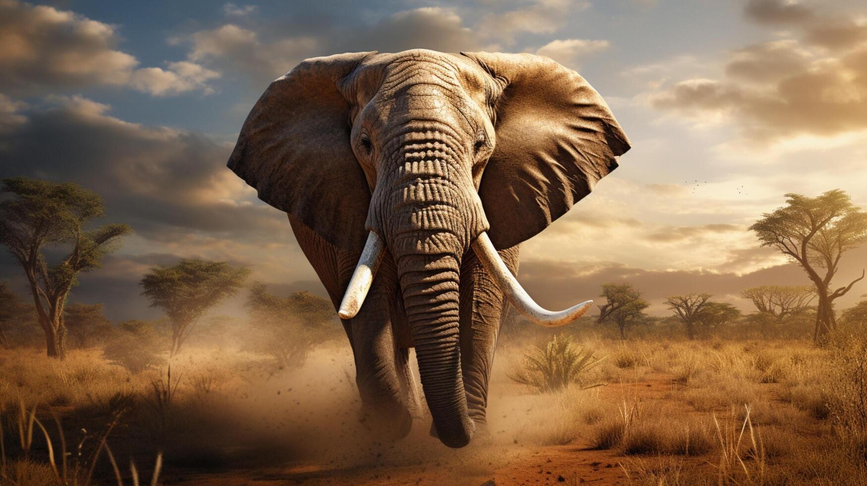 AI generated elephant high quality image photo