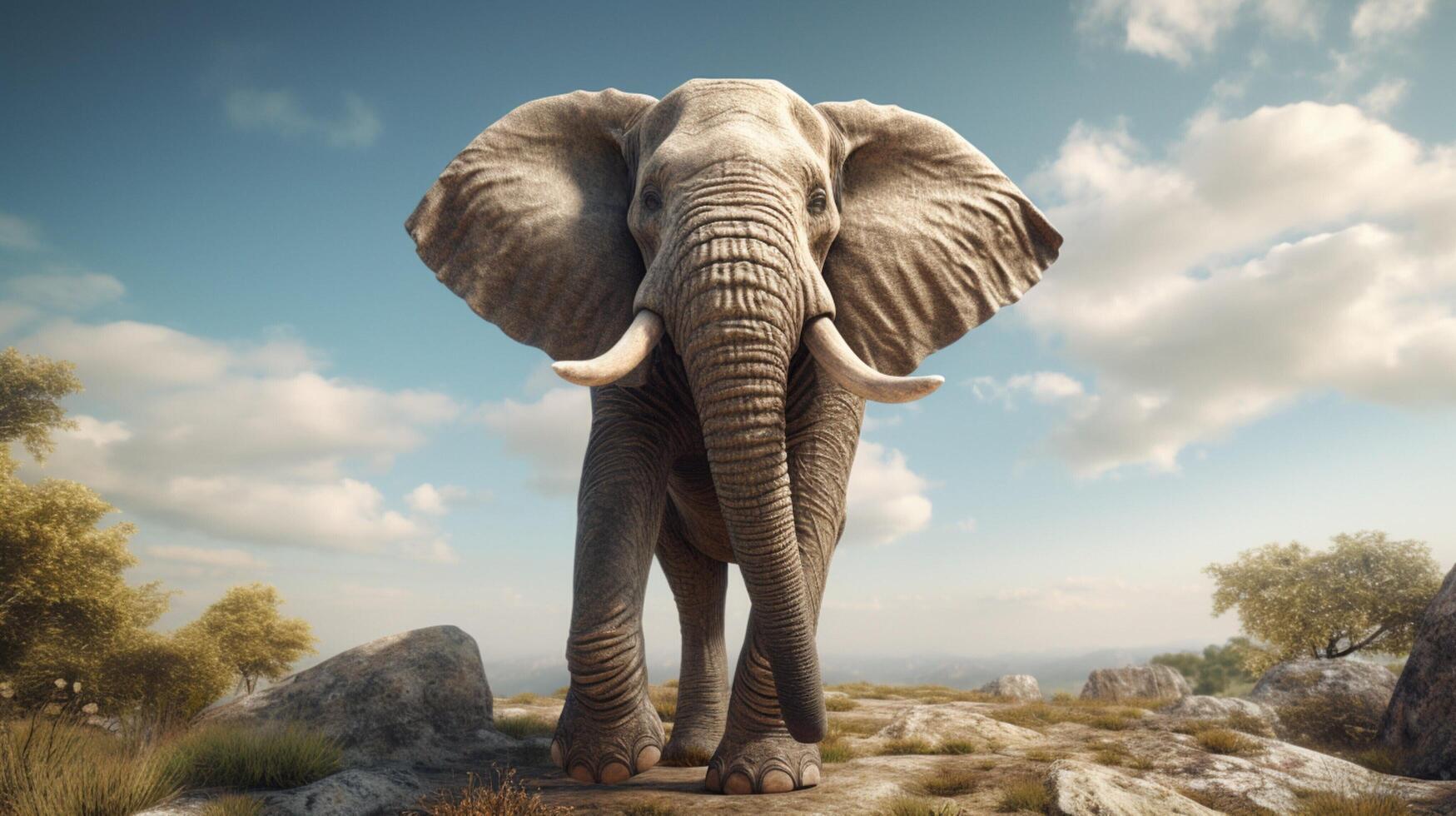 AI generated elephant high quality image photo