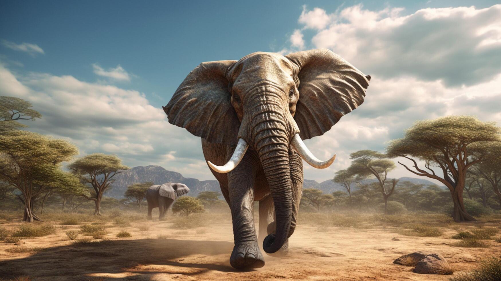 AI generated elephant high quality image photo