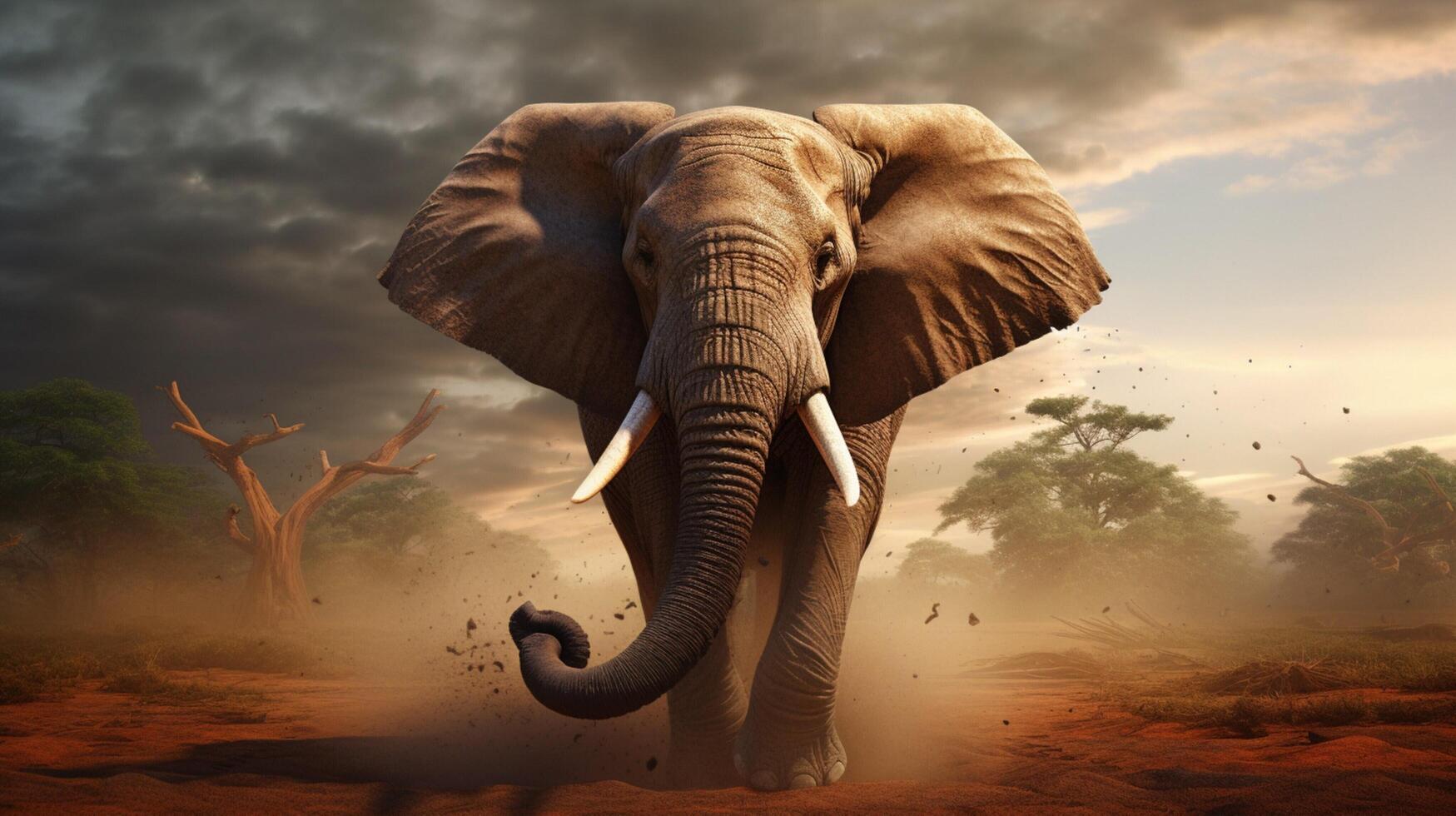 AI generated elephant high quality image photo