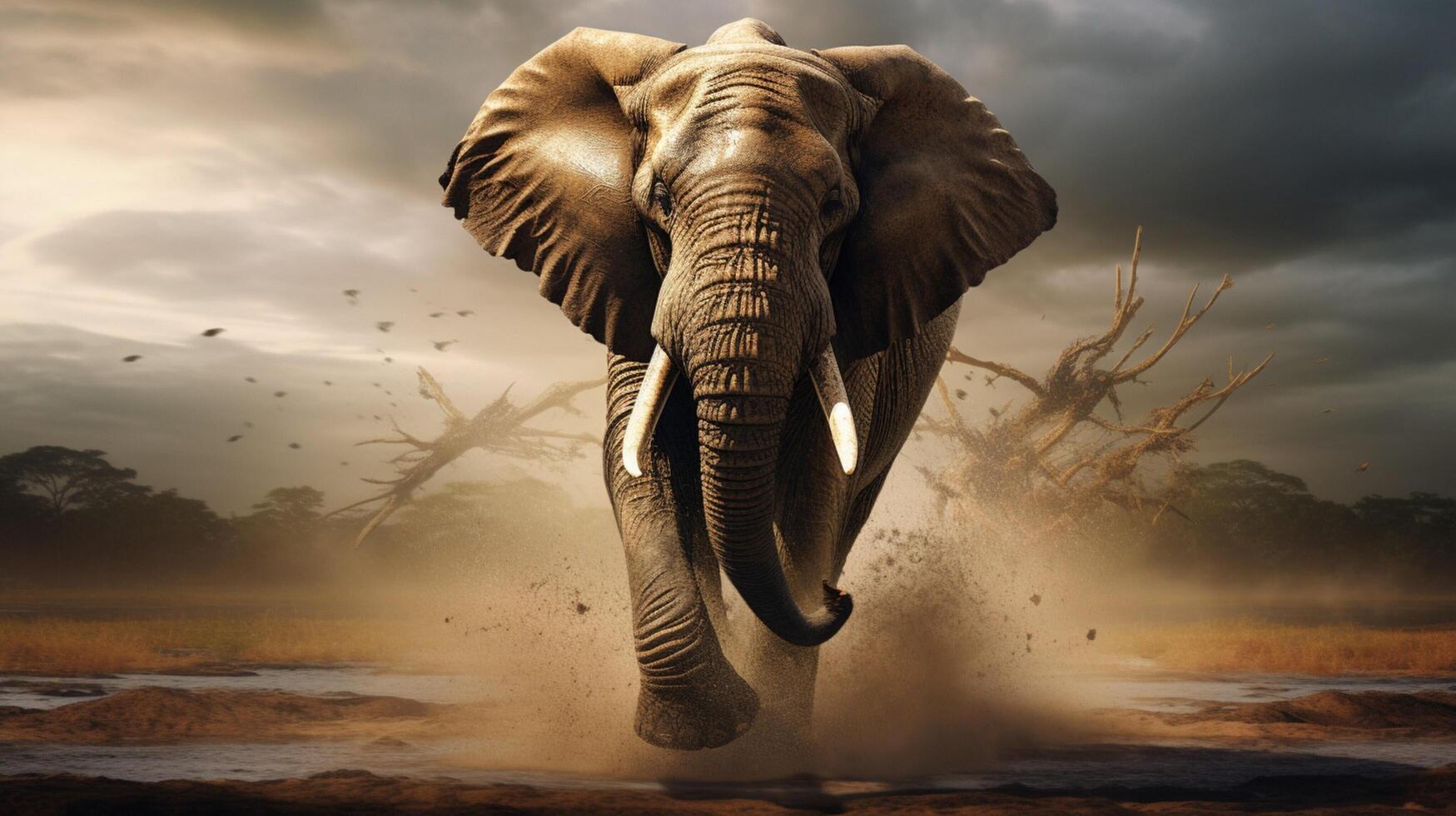 AI generated elephant high quality image photo