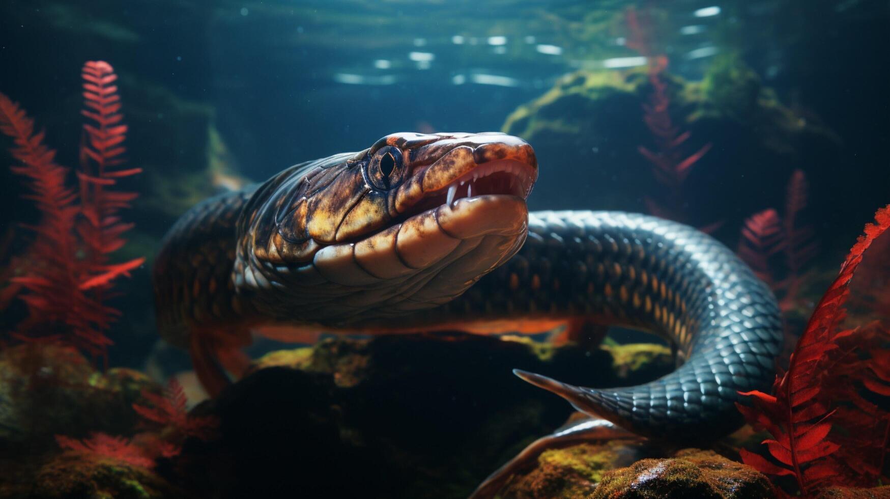 AI generated eel high quality image photo