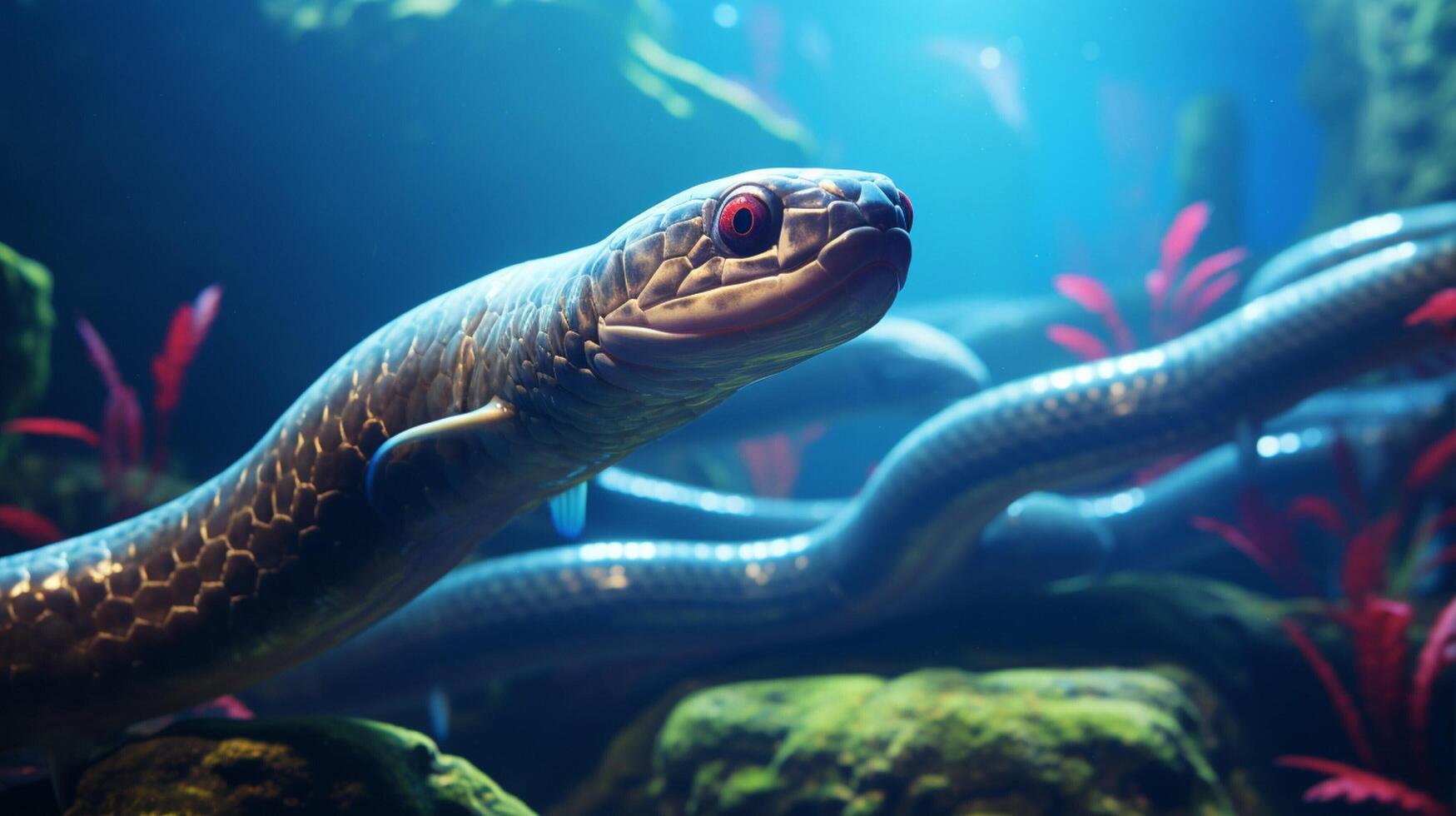 AI generated eel high quality image photo