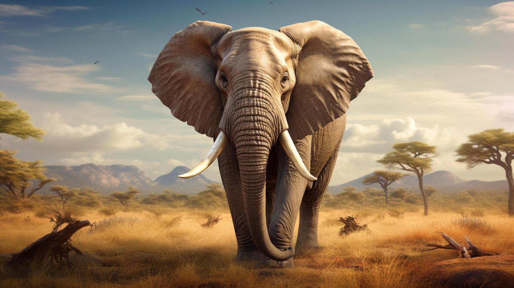 AI generated elephant high quality image photo