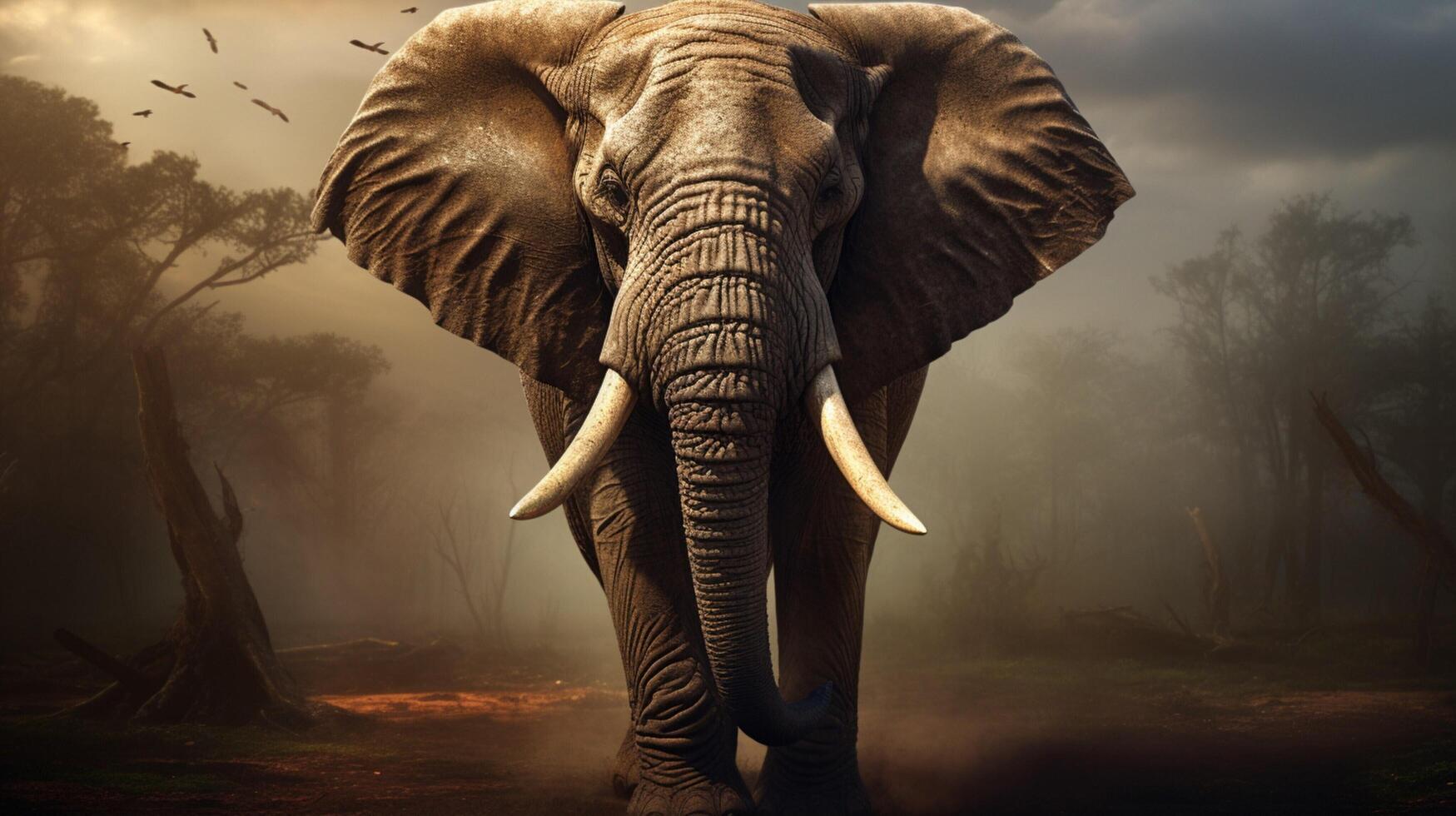 AI generated elephant high quality image photo