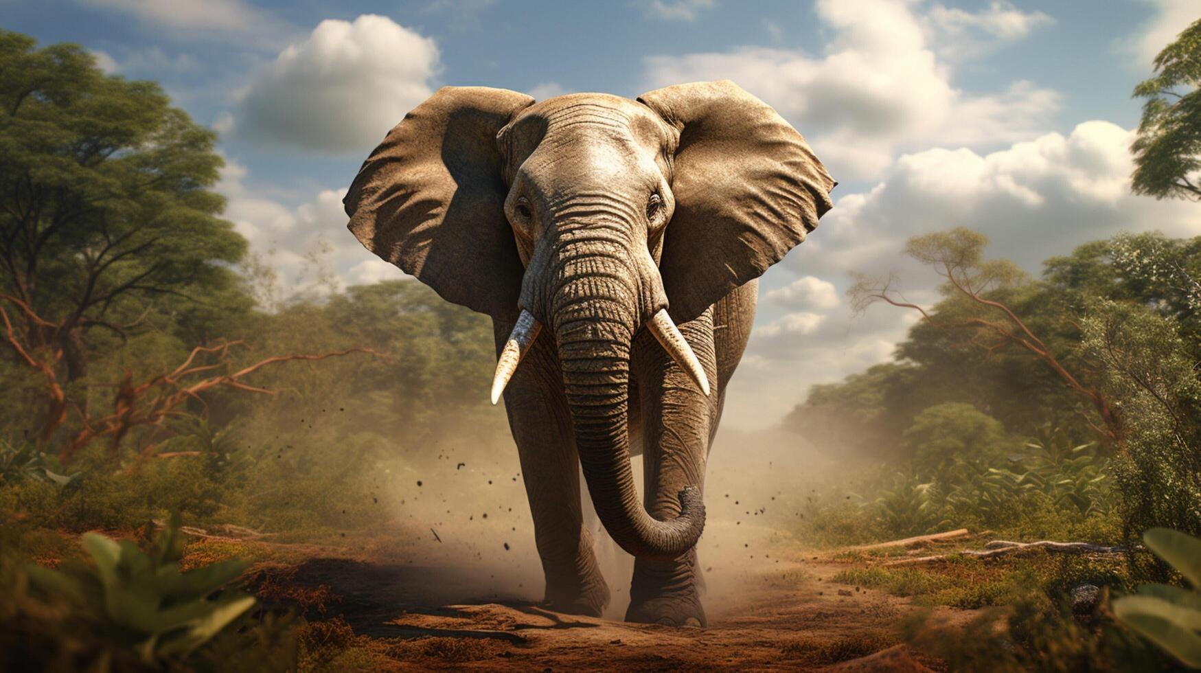 AI generated elephant high quality image photo