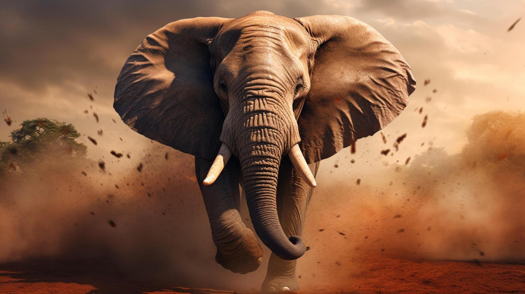 AI generated elephant high quality image photo