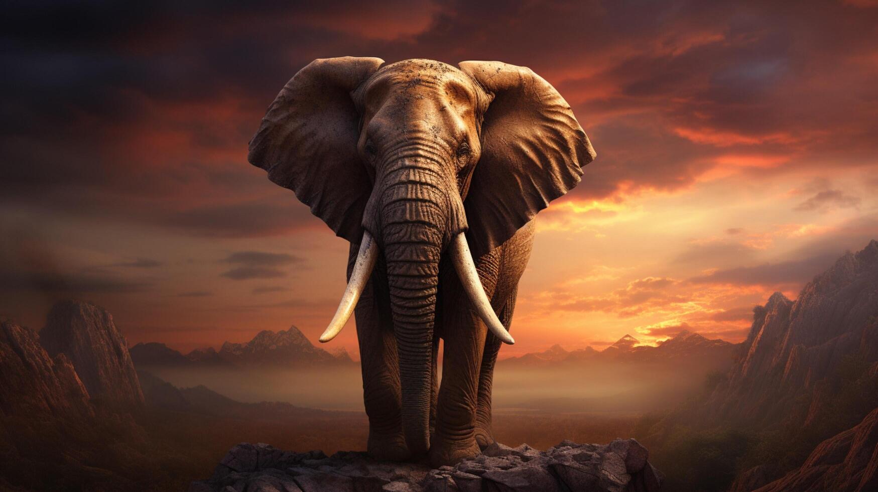 AI generated elephant high quality image photo