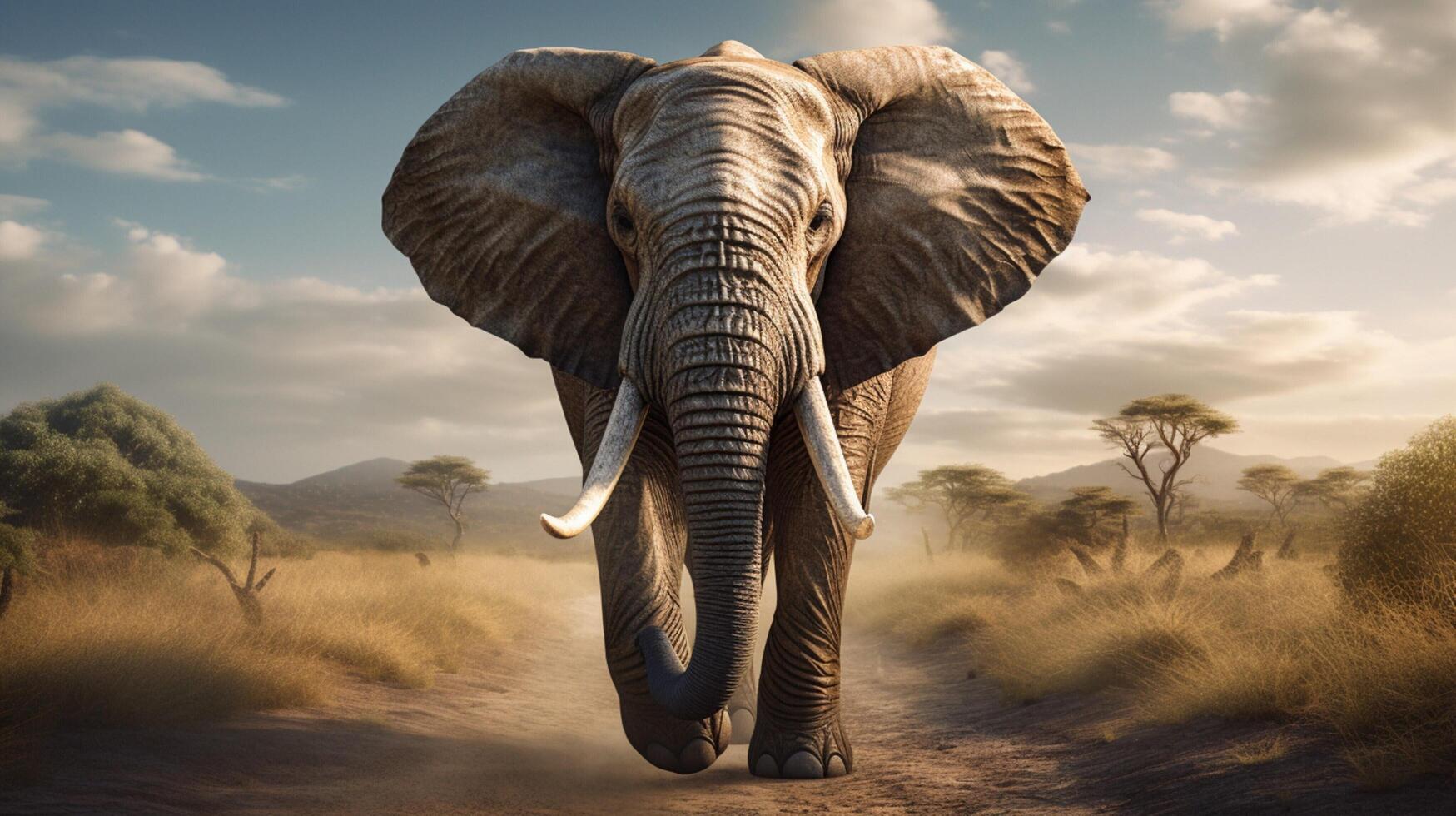 AI generated elephant high quality image photo