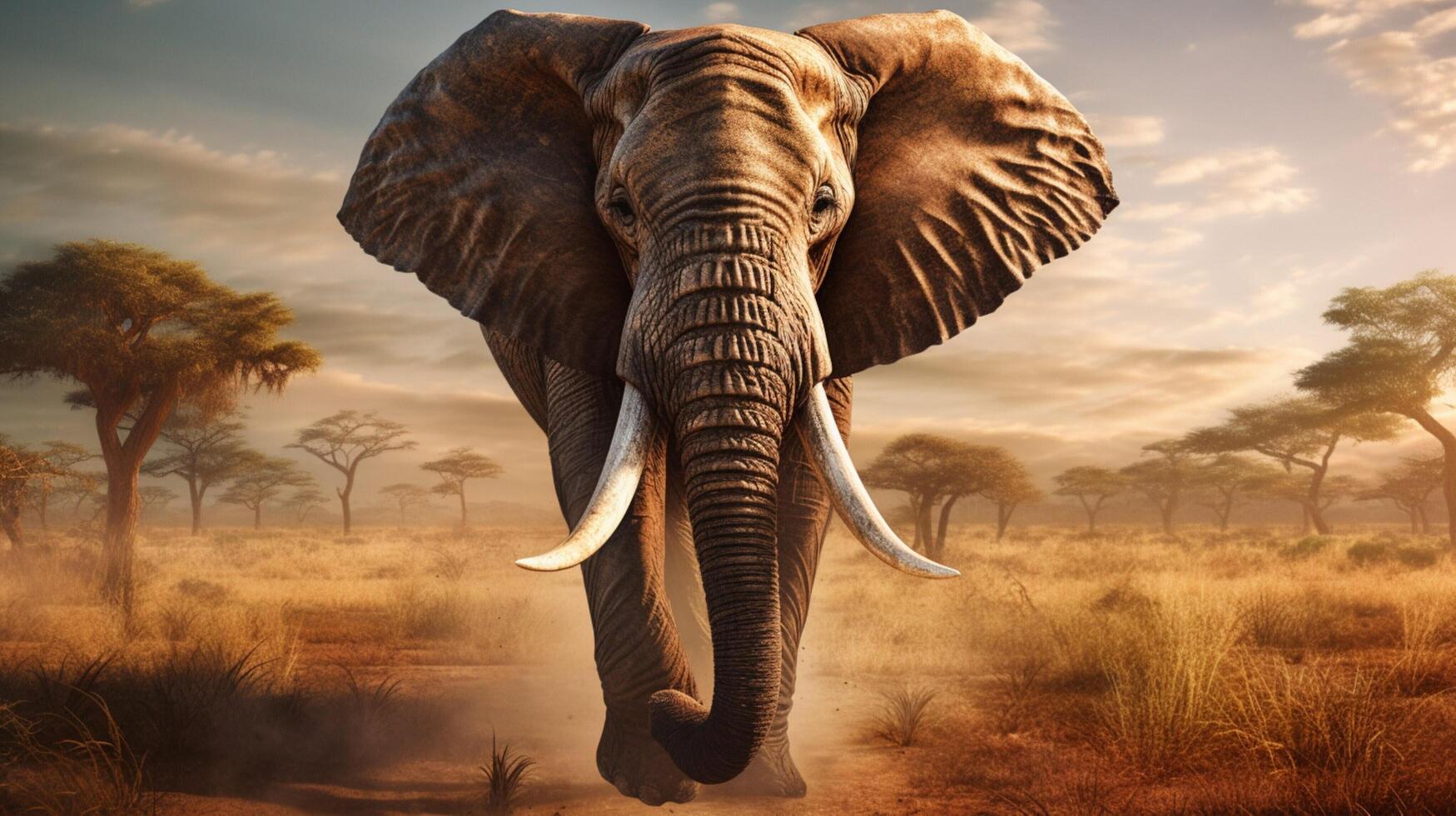 AI generated elephant high quality image photo