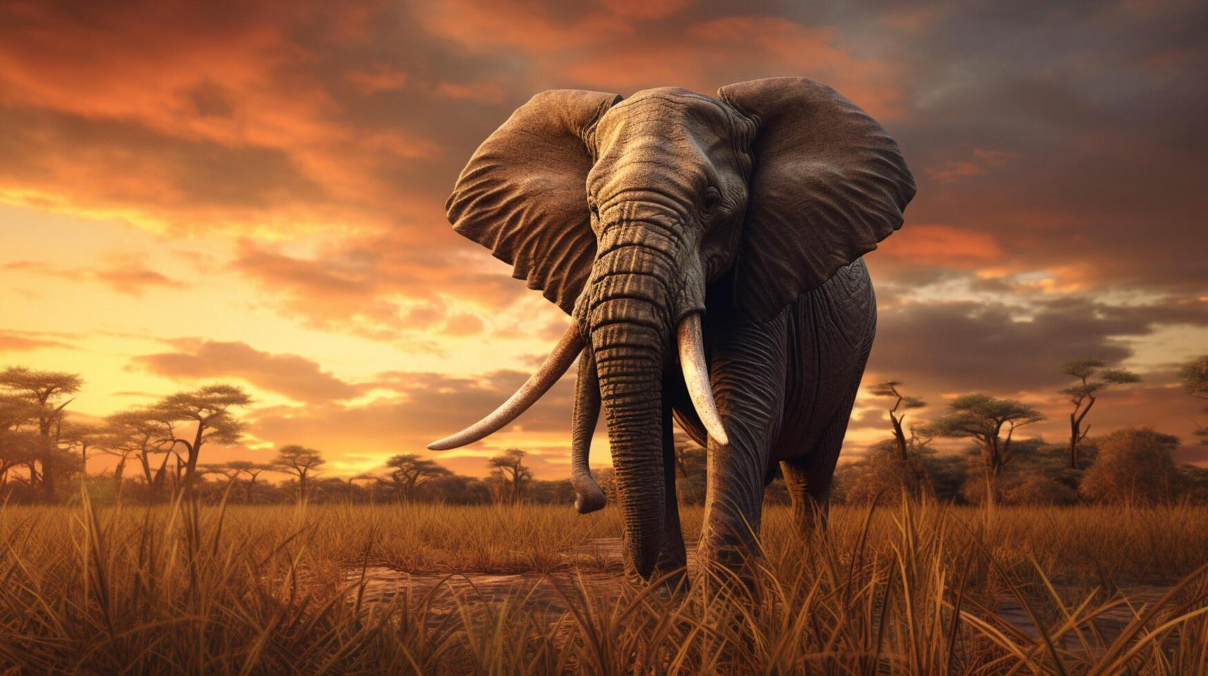 AI generated elephant high quality image photo