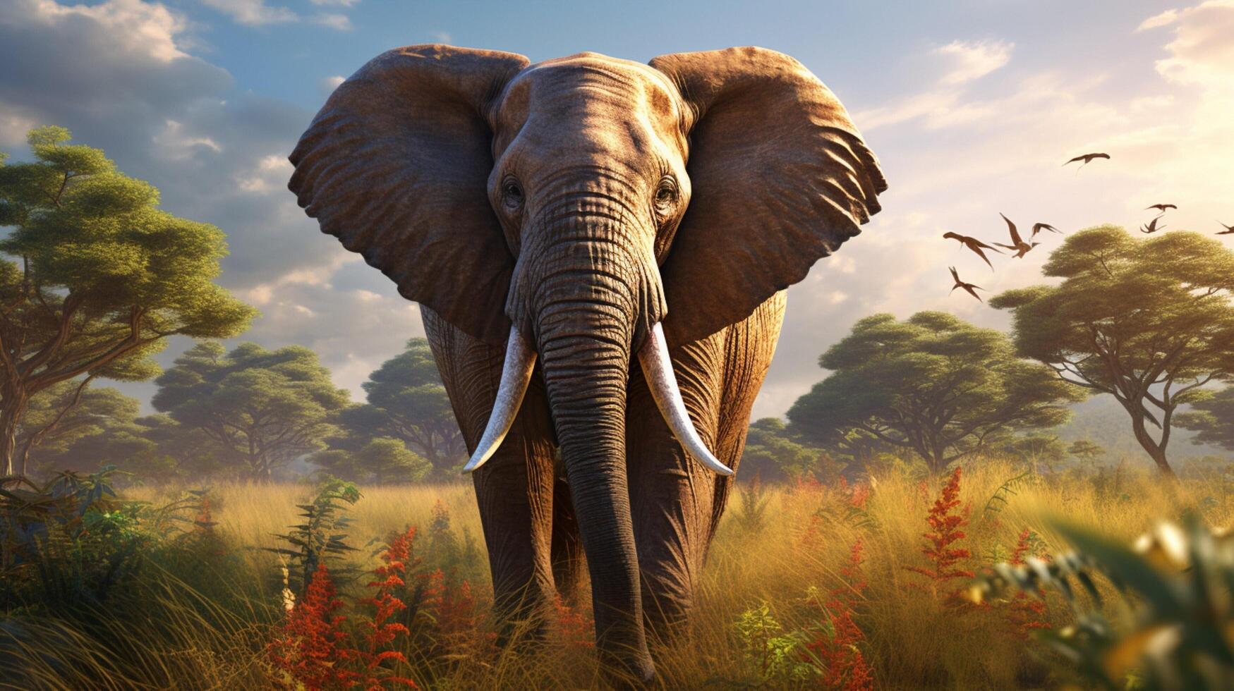 AI generated elephant high quality image photo