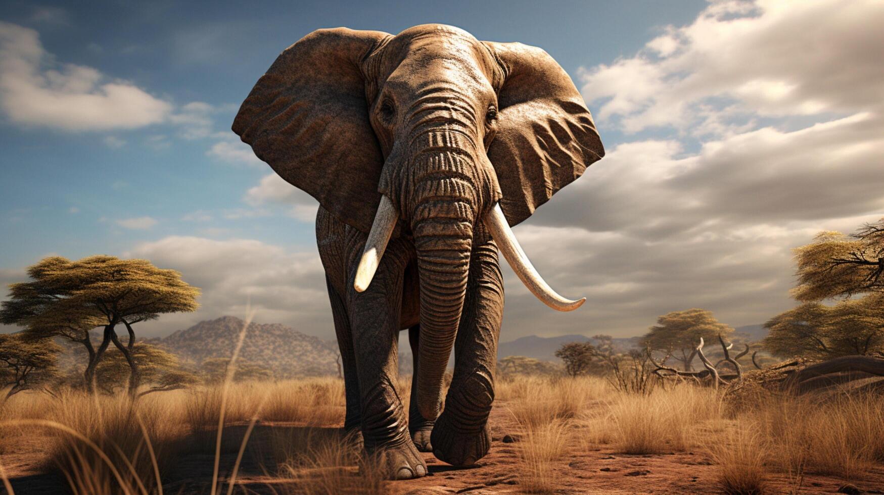 AI generated elephant high quality image photo