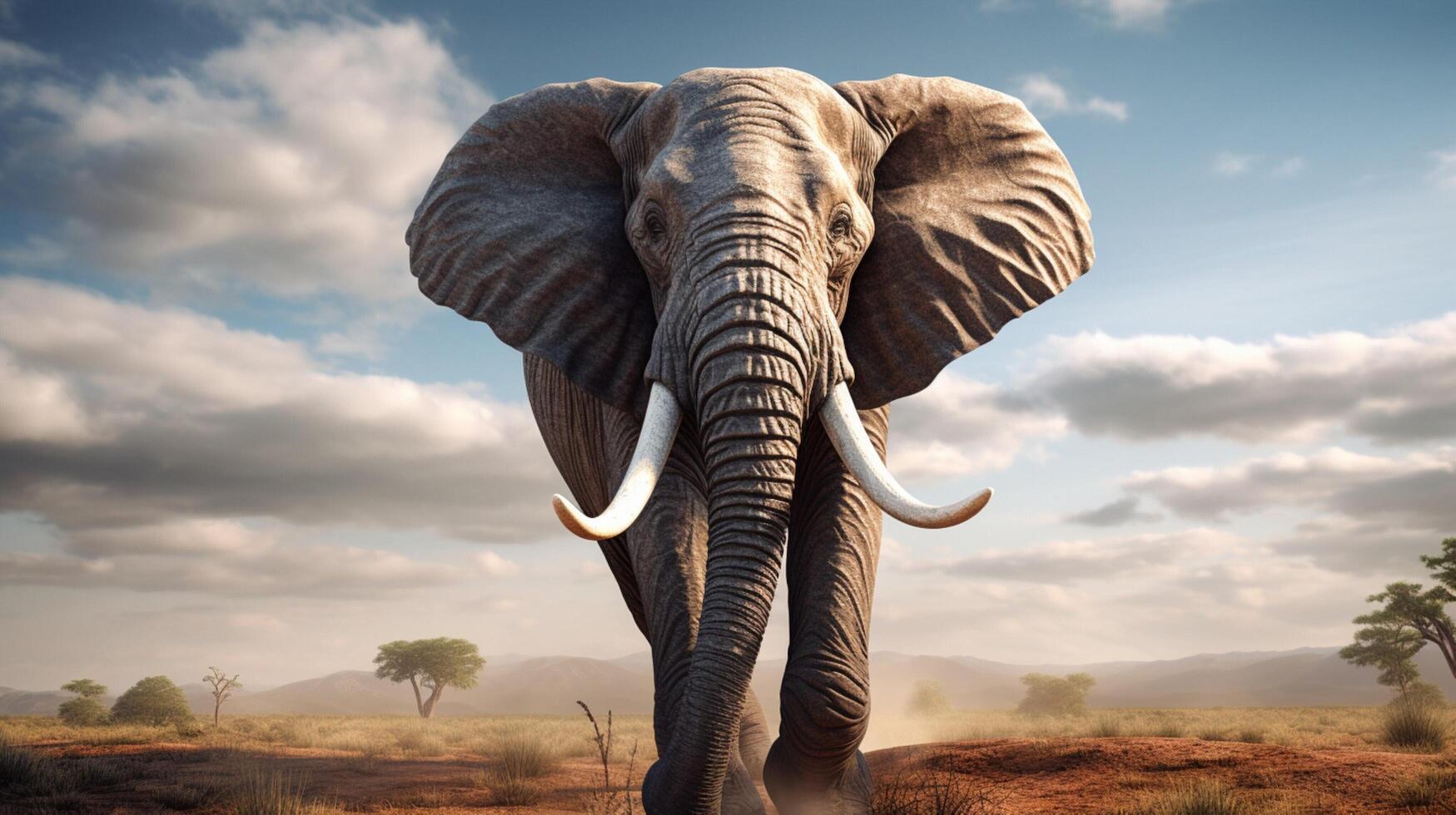 AI generated elephant high quality image photo