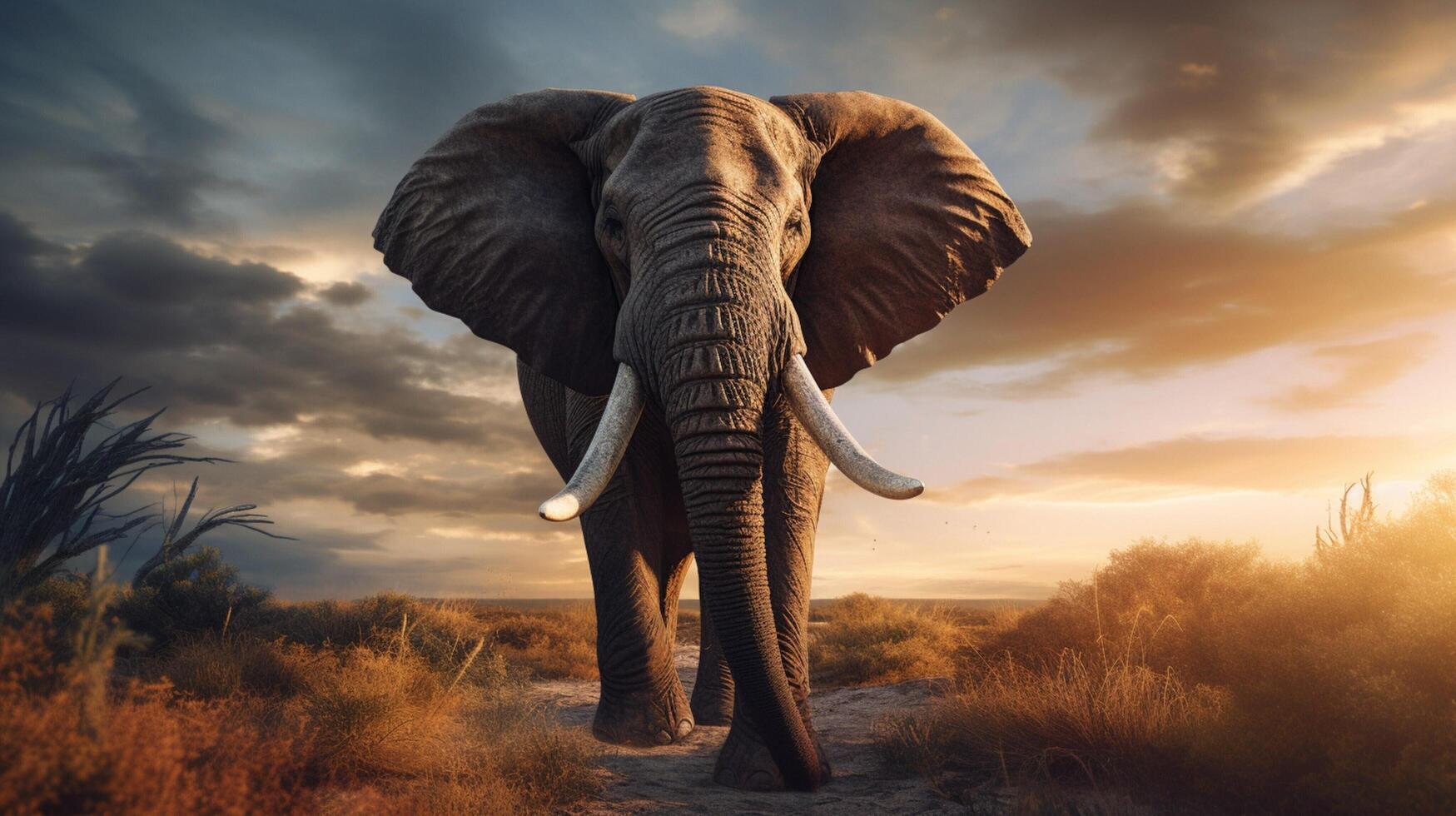 AI generated elephant high quality image photo
