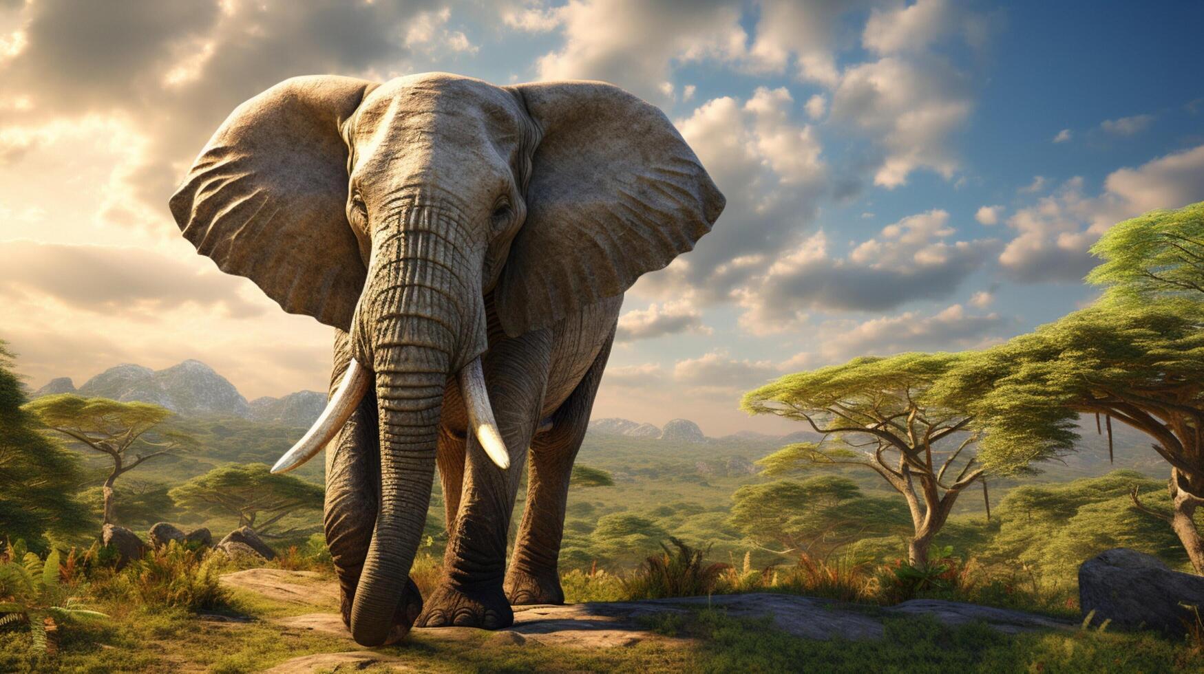 AI generated elephant high quality image photo