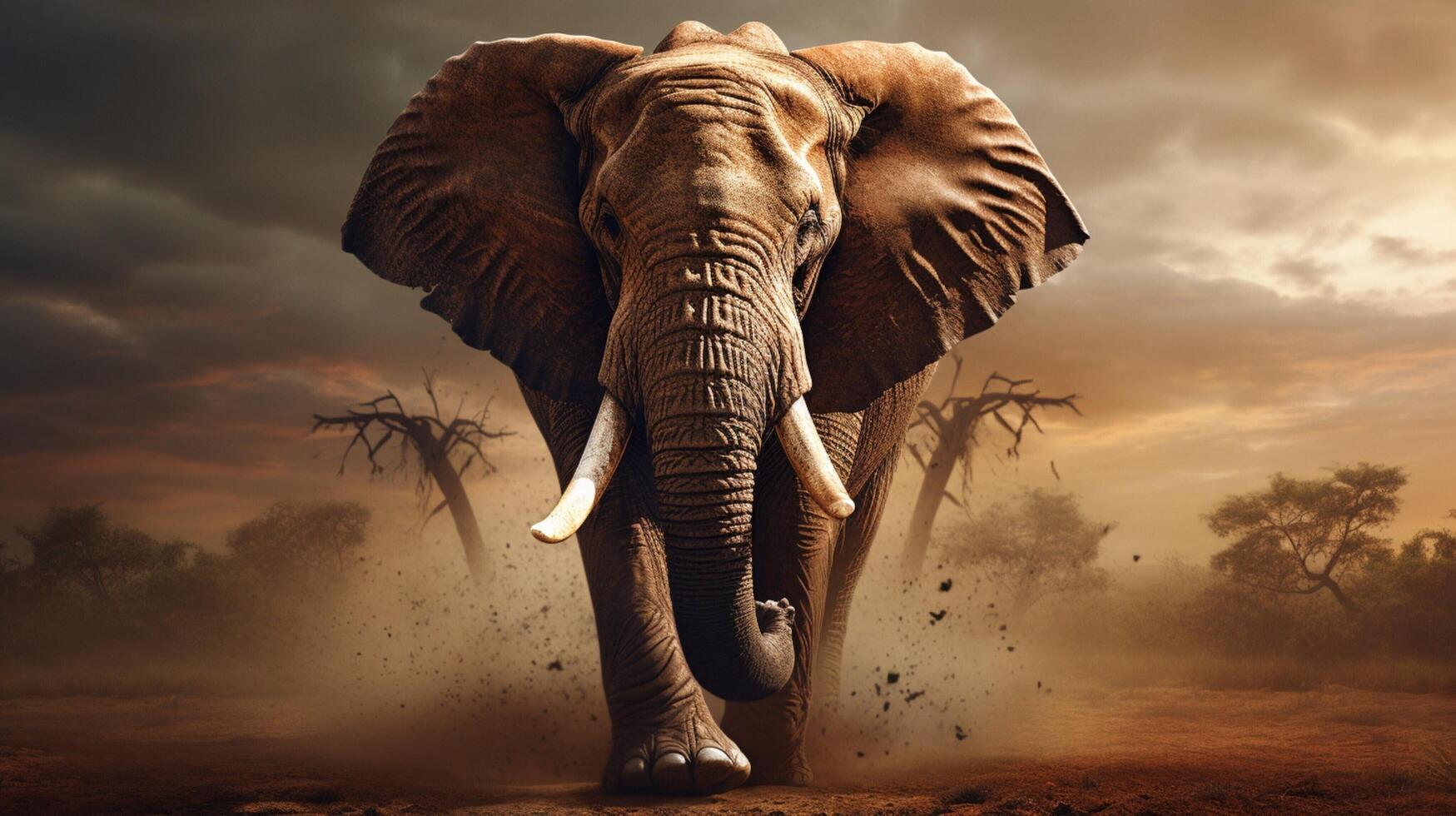 AI generated elephant high quality image photo