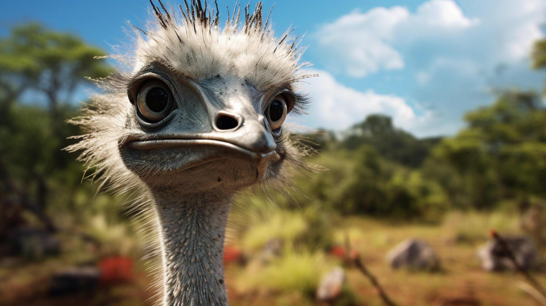 AI generated emu high quality image photo