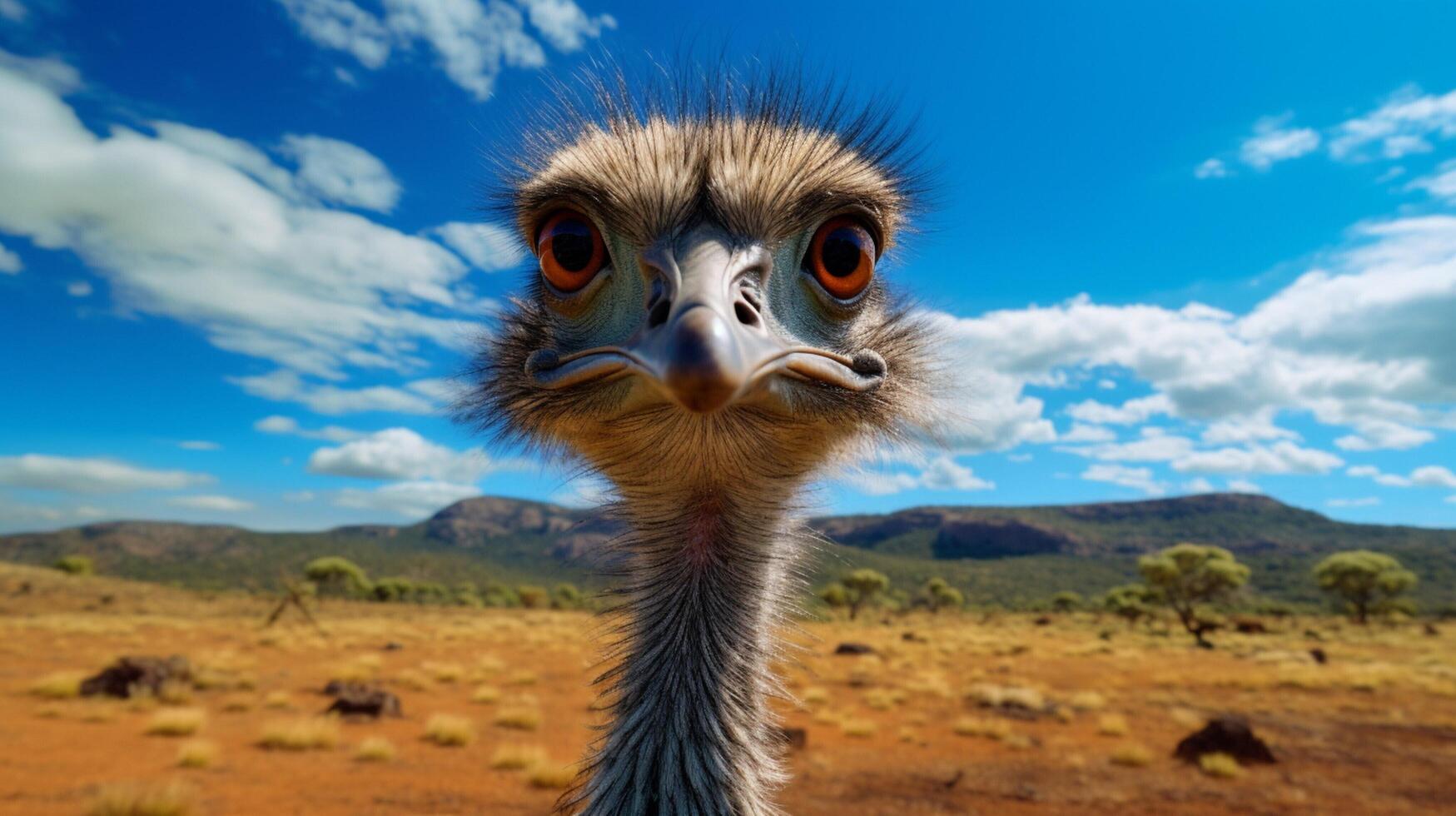 AI generated emu high quality image photo