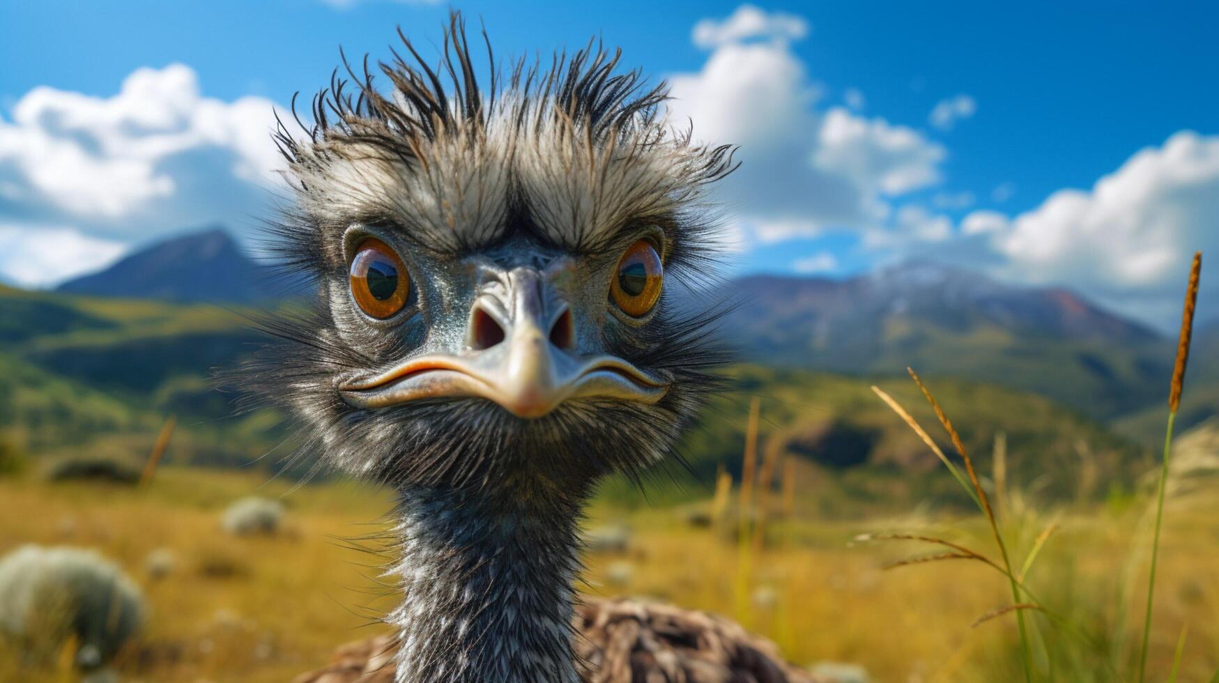 AI generated emu high quality image photo