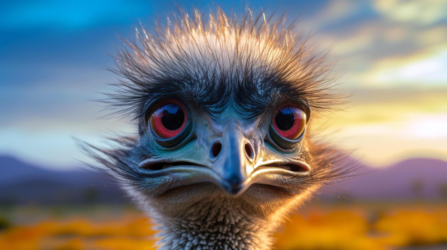 AI generated emu high quality image photo