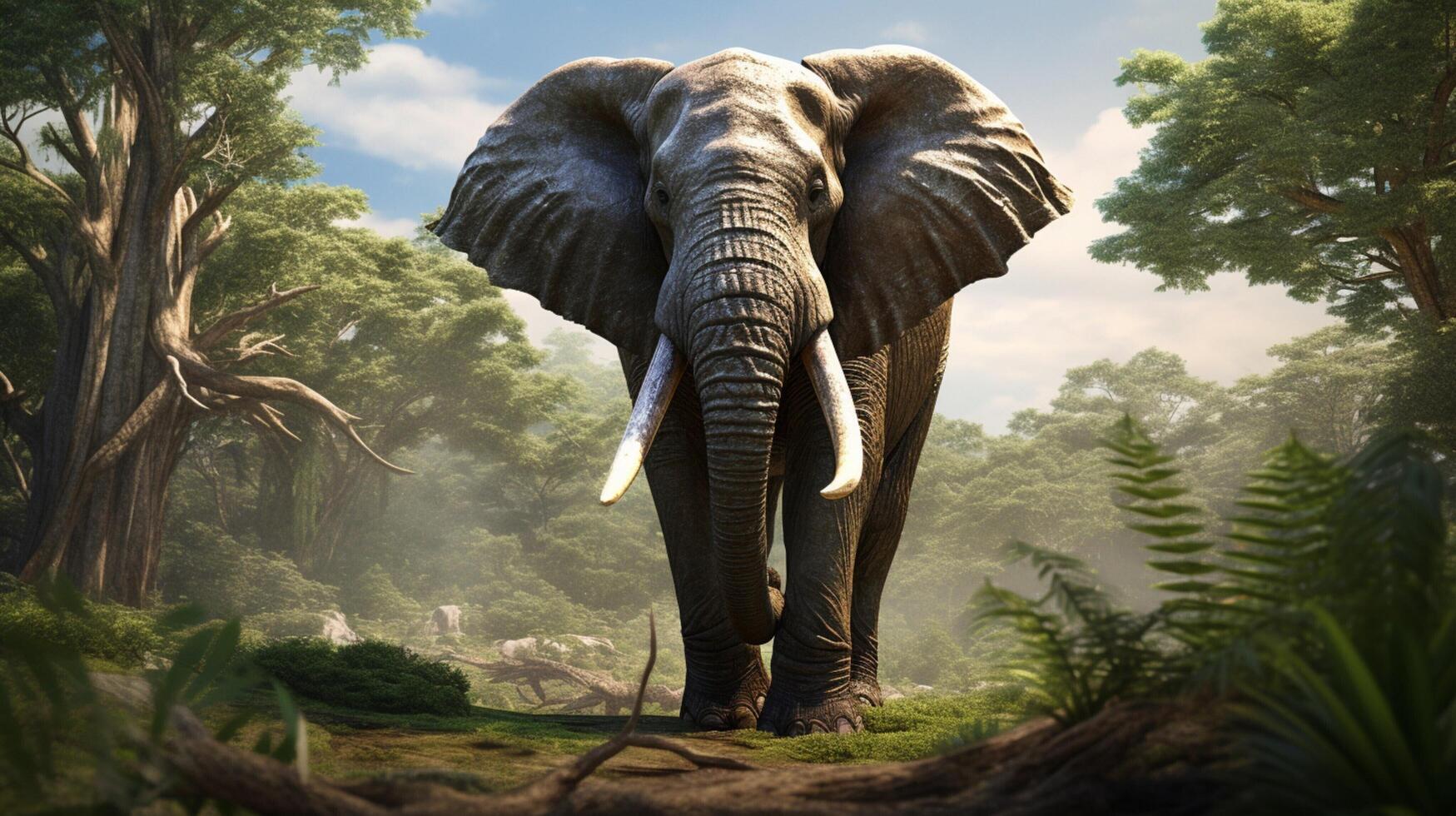 AI generated elephant high quality image photo