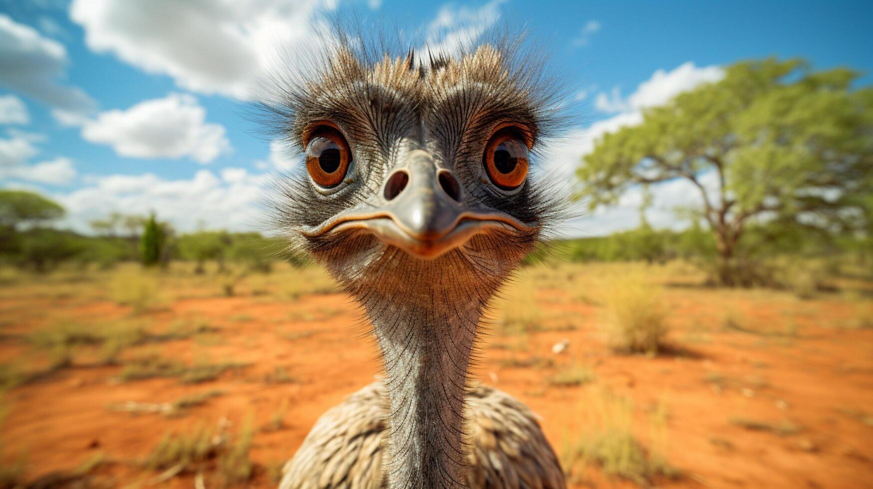 AI generated emu high quality image photo