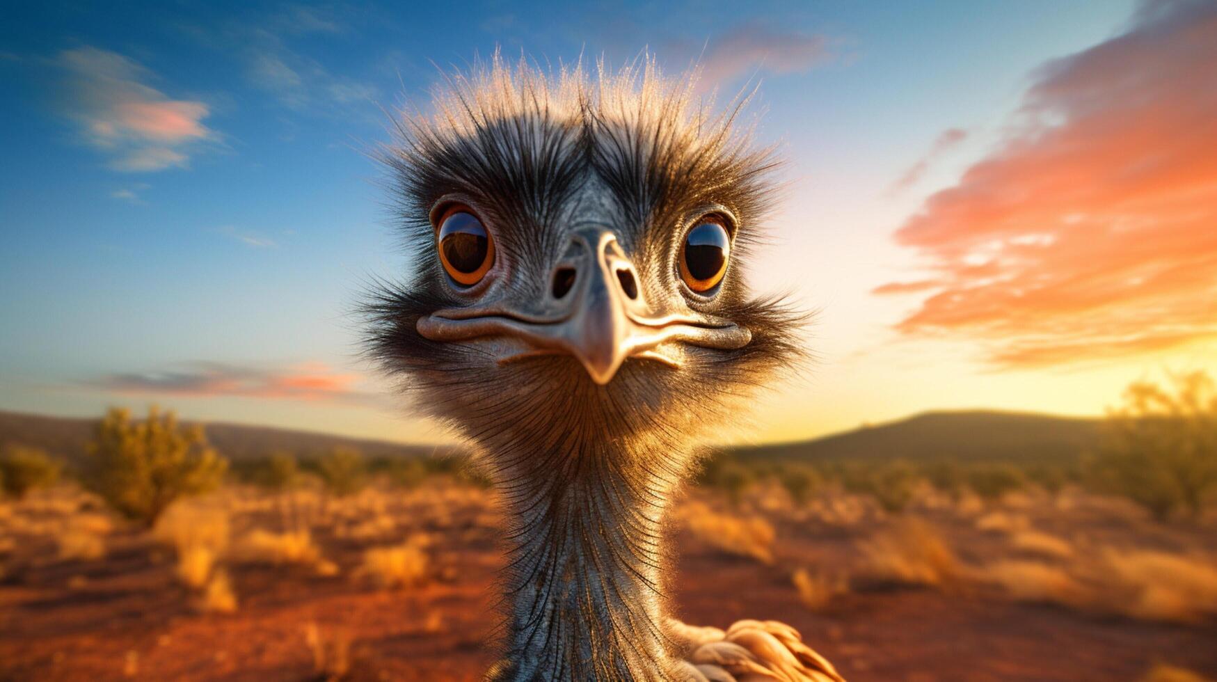 AI generated emu high quality image photo