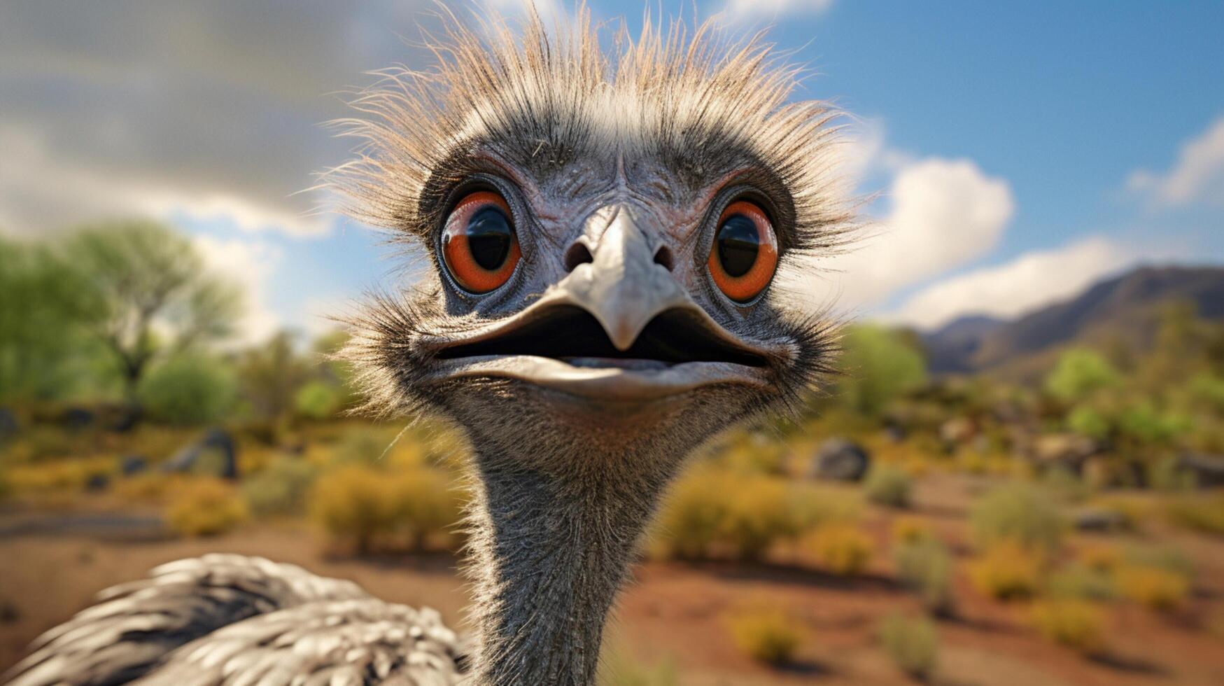 AI generated emu high quality image photo