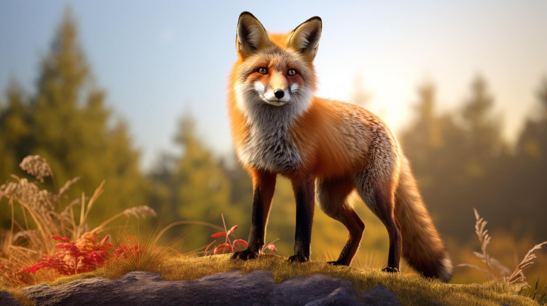 AI generated fox high quality image photo