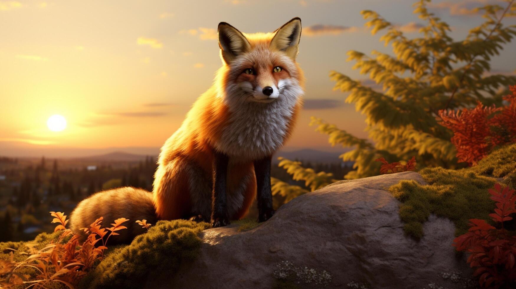 AI generated fox high quality image photo