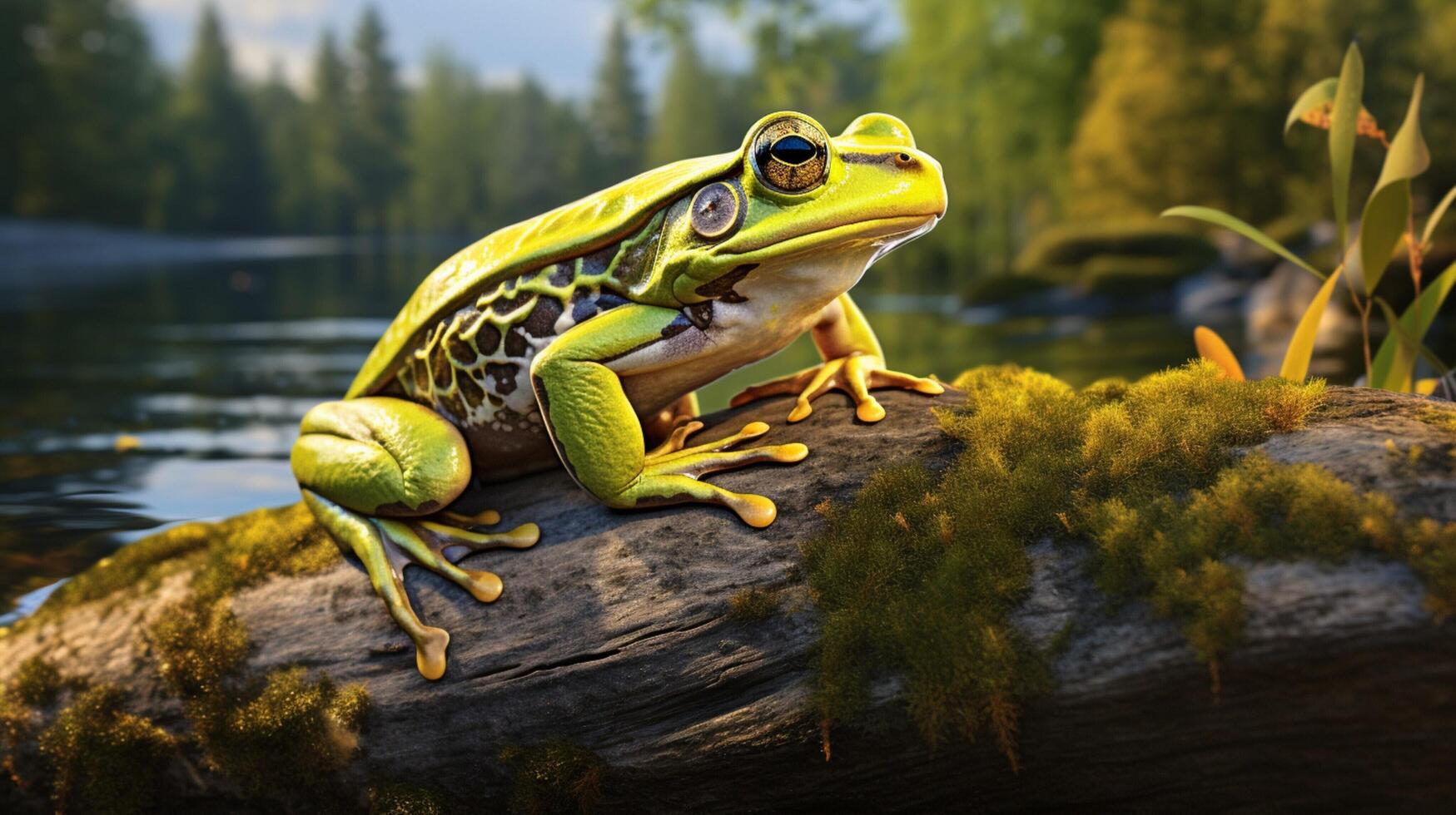 AI generated frog high quality image photo