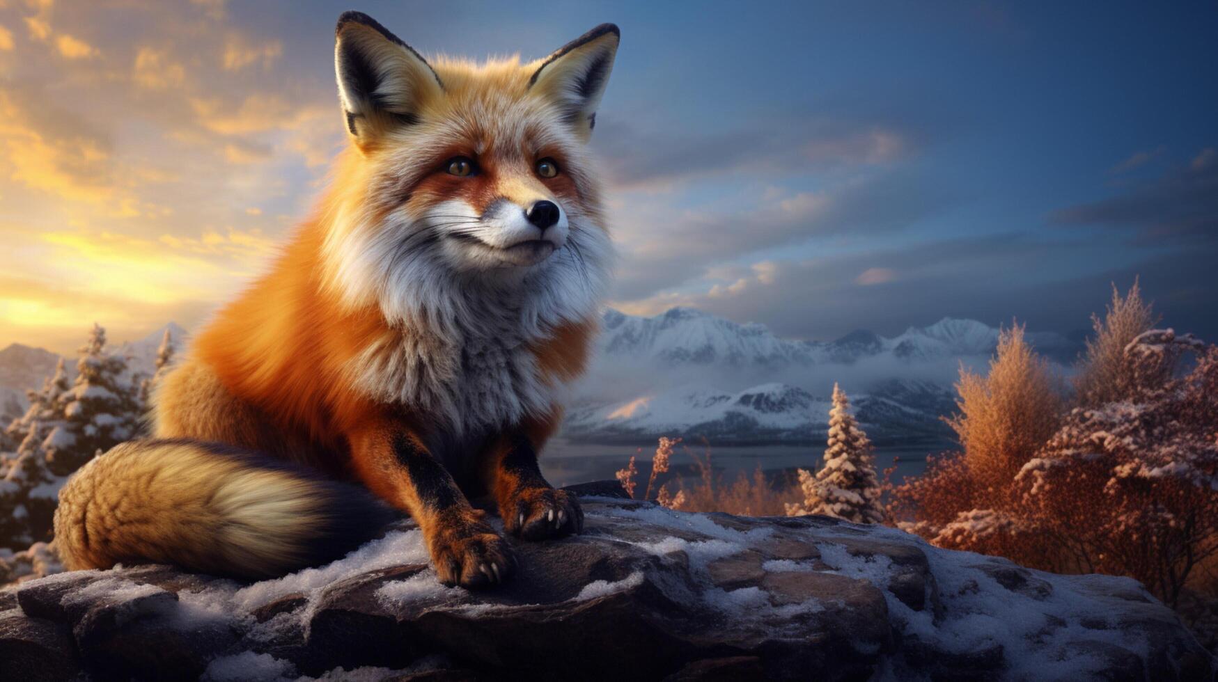 AI generated fox high quality image photo