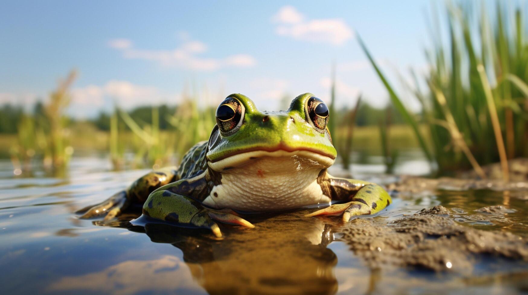 AI generated frog high quality image photo