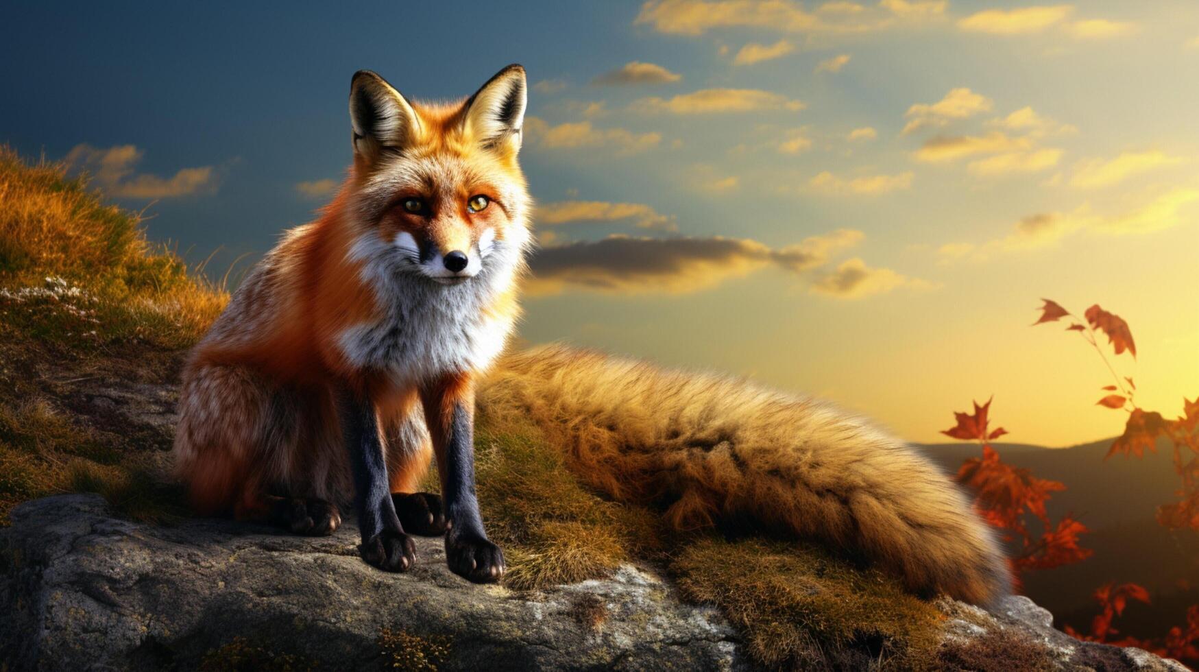 AI generated fox high quality image photo