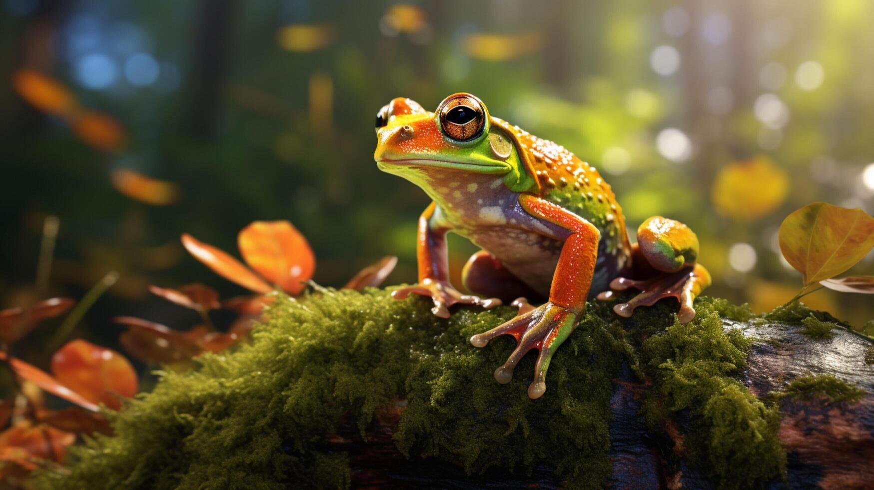 AI generated frog high quality image photo