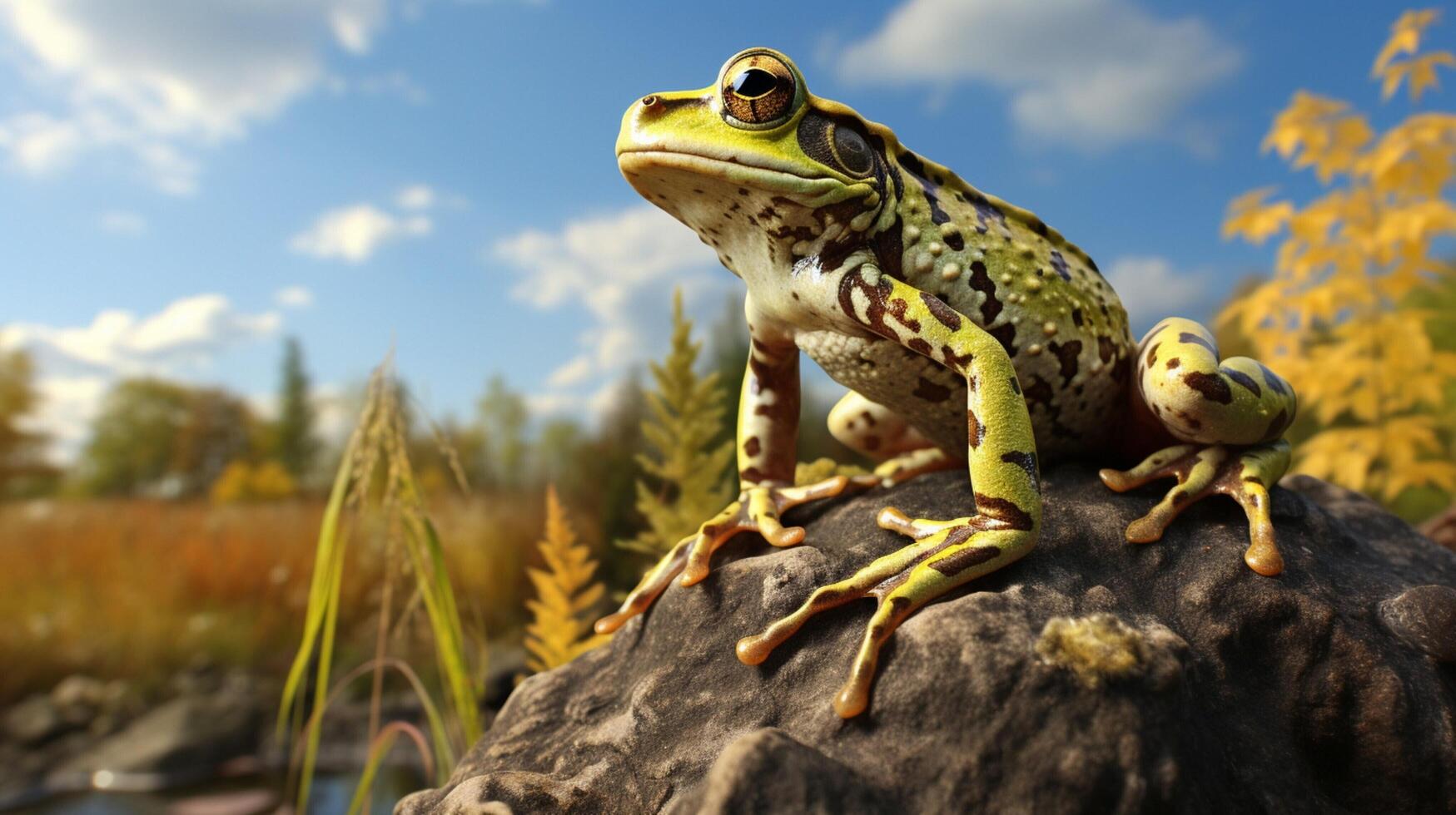 AI generated frog high quality image photo