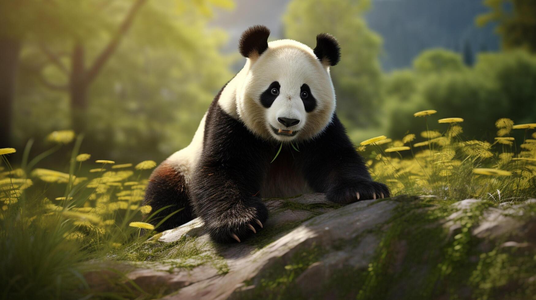 AI generated giant panda high quality image photo