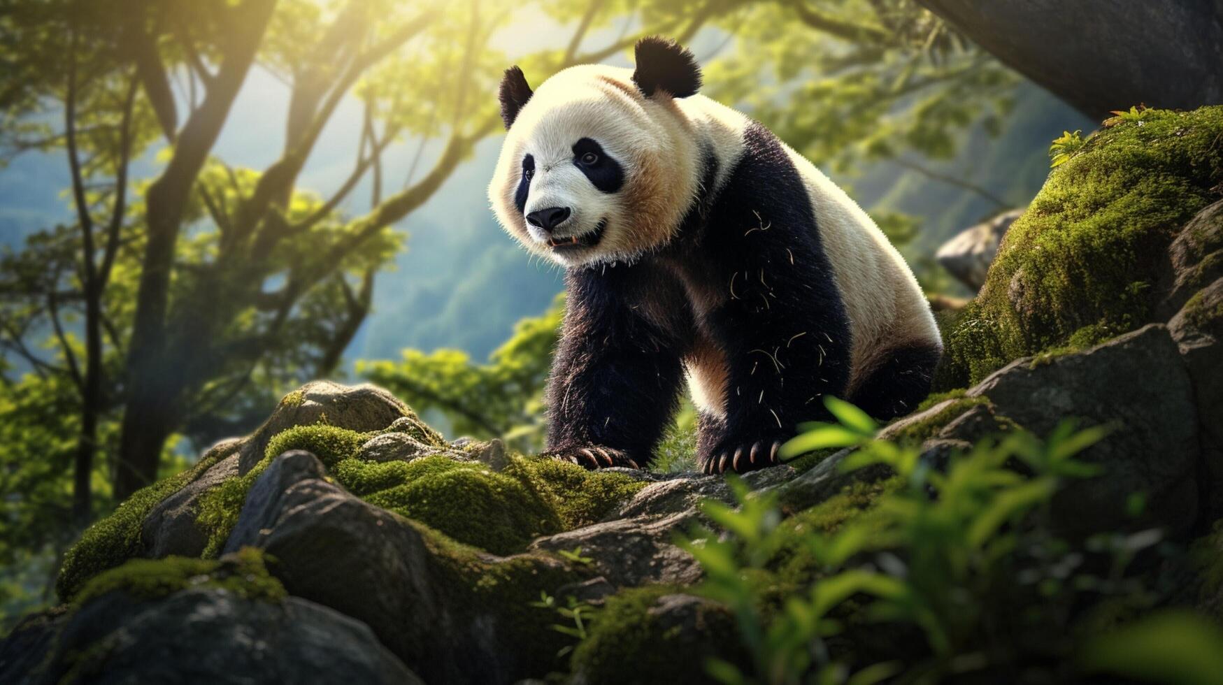 AI generated giant panda high quality image photo