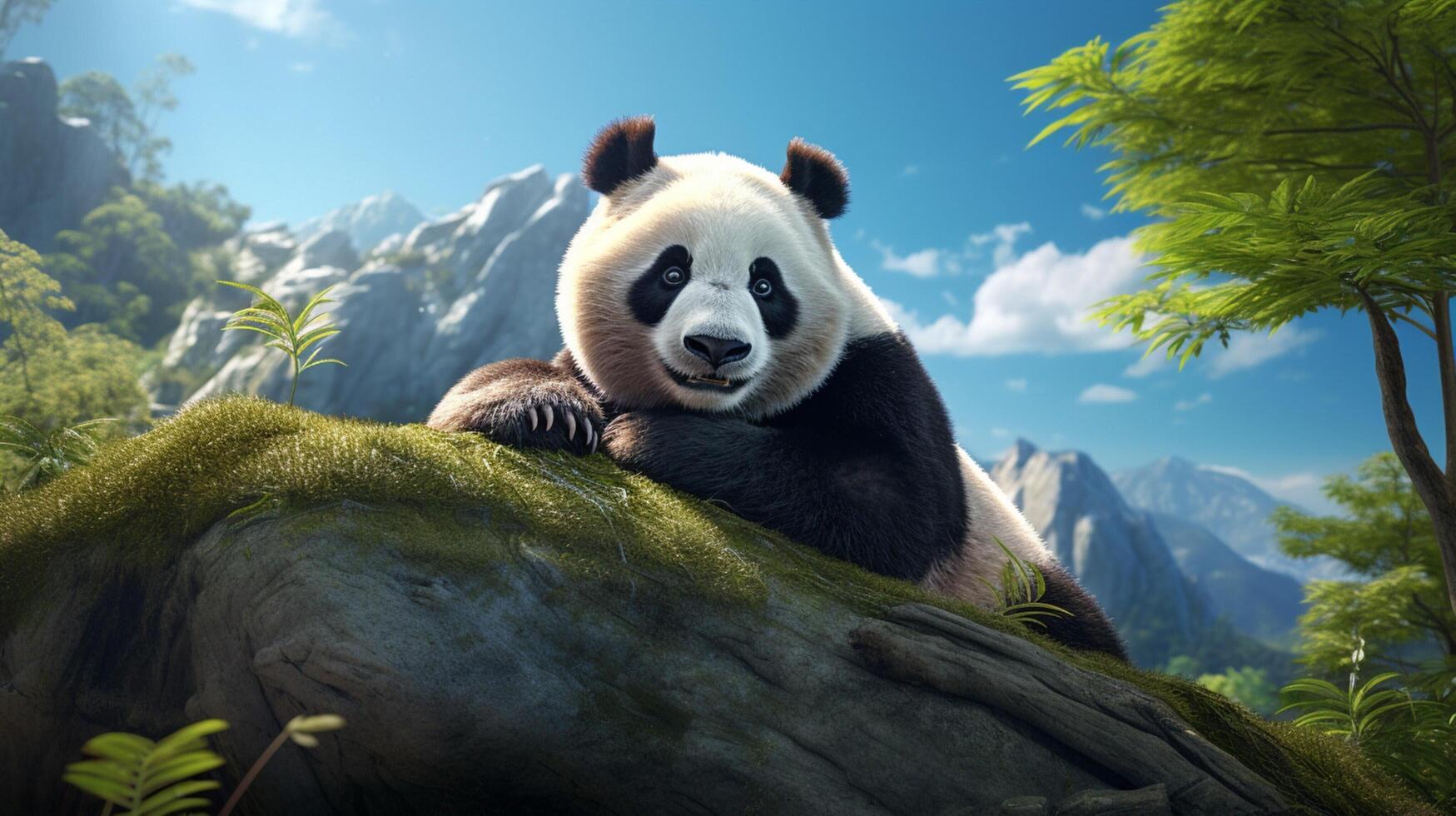 AI generated giant panda high quality image photo